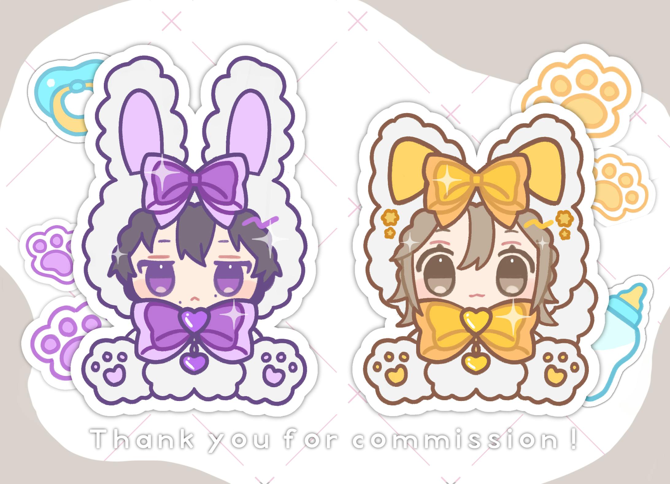 【Skeb】おすわり風SD-1