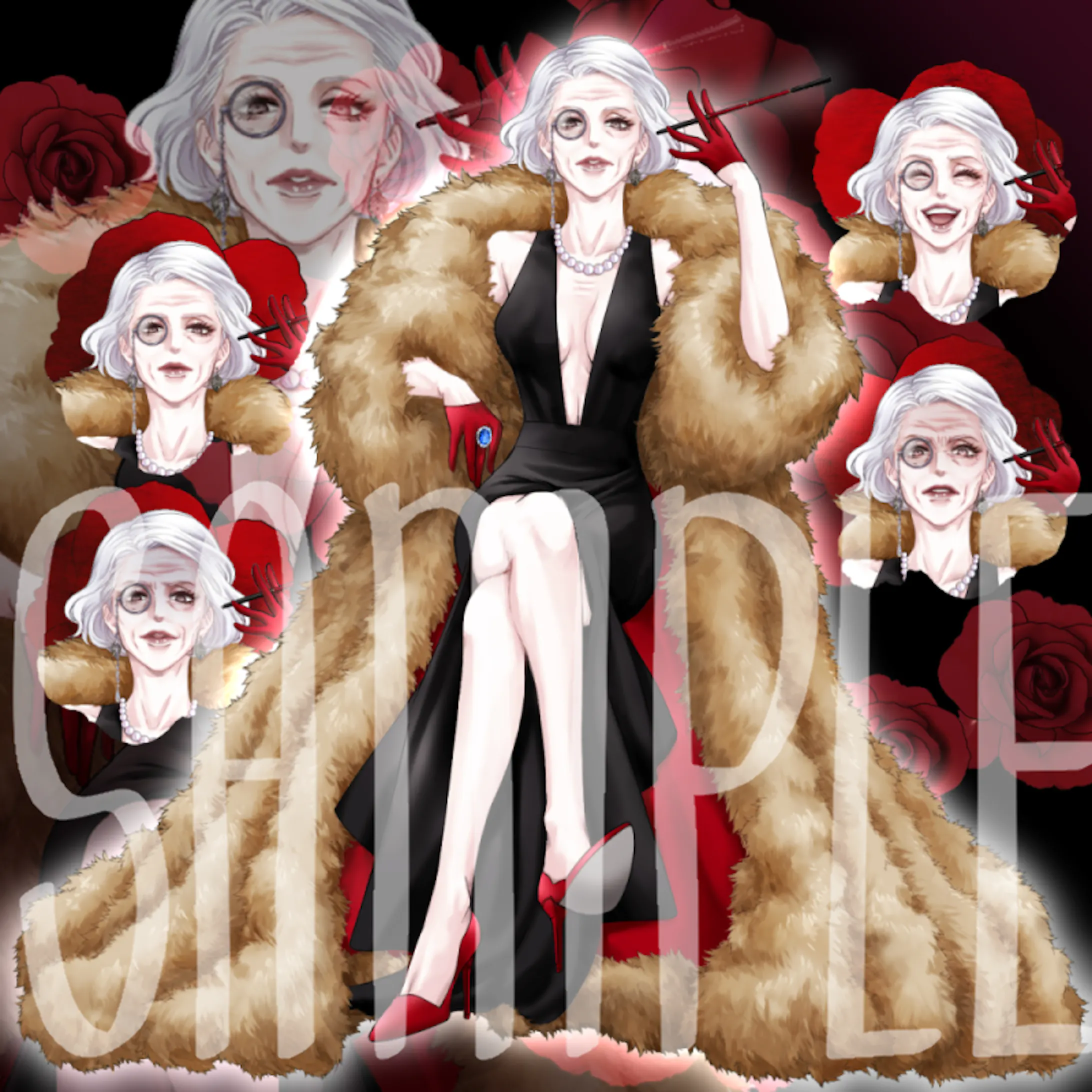 Trpgキャラ立ち絵 70代女性 全身5種 紹介画像 Trpgキャラ立ち絵 70代女性 全身5種 紹介画像