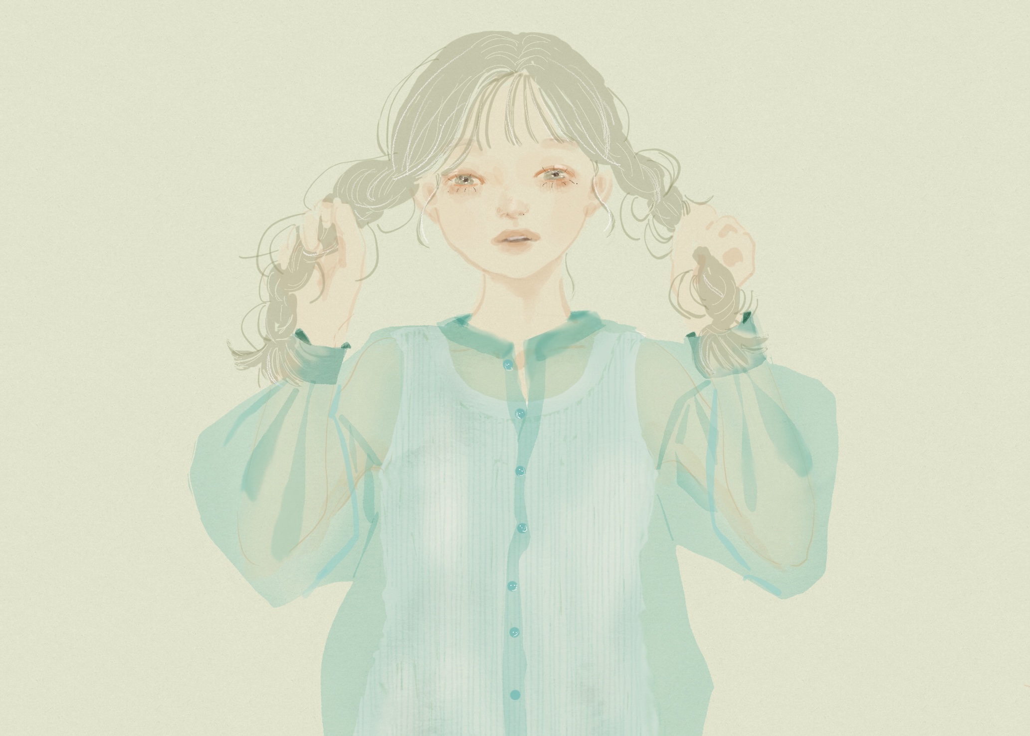 おさげちゃん(シースルーブラウス)-1