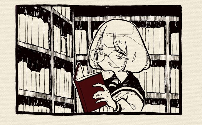 図書館と少女