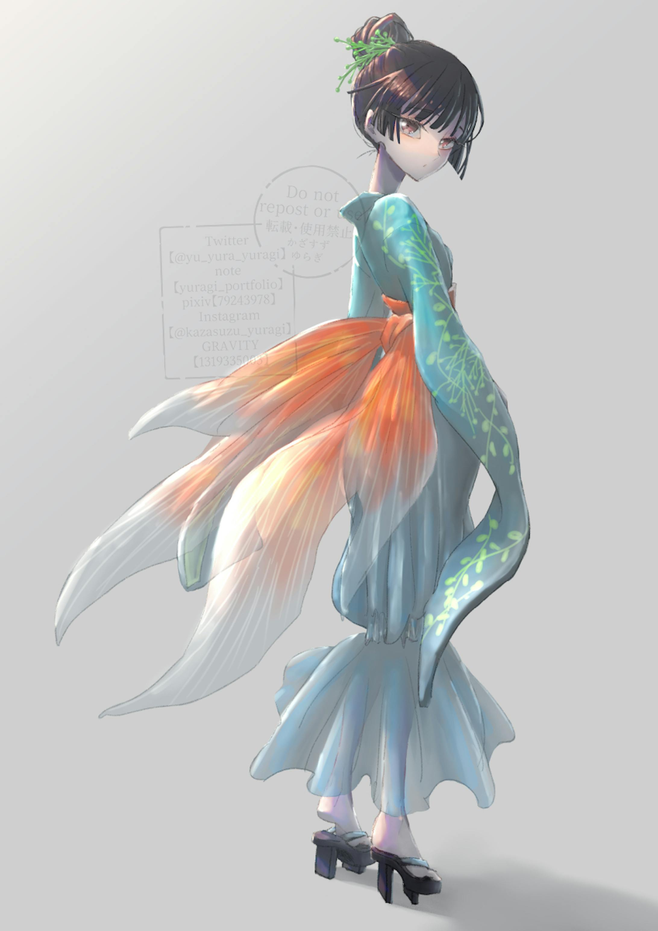 金魚の尾びれコルセット 金魚の尾びれコルセット