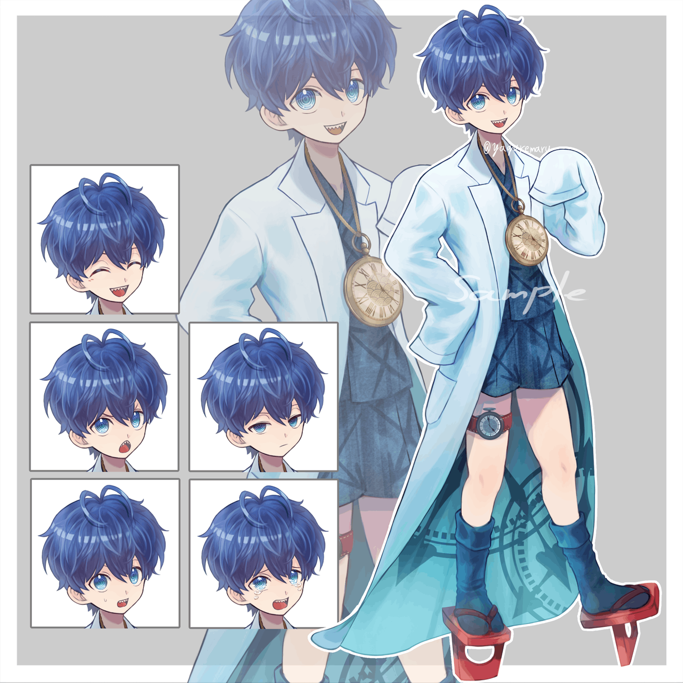 白衣の少年の立ち絵 白衣の少年の立ち絵