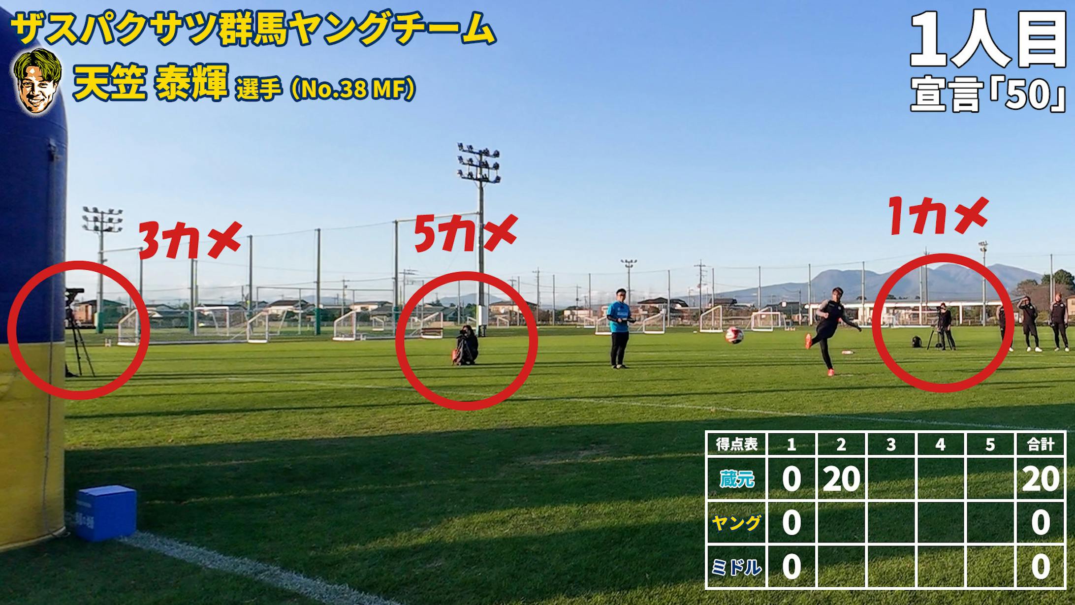 4カメに微妙に映り込む3カメ