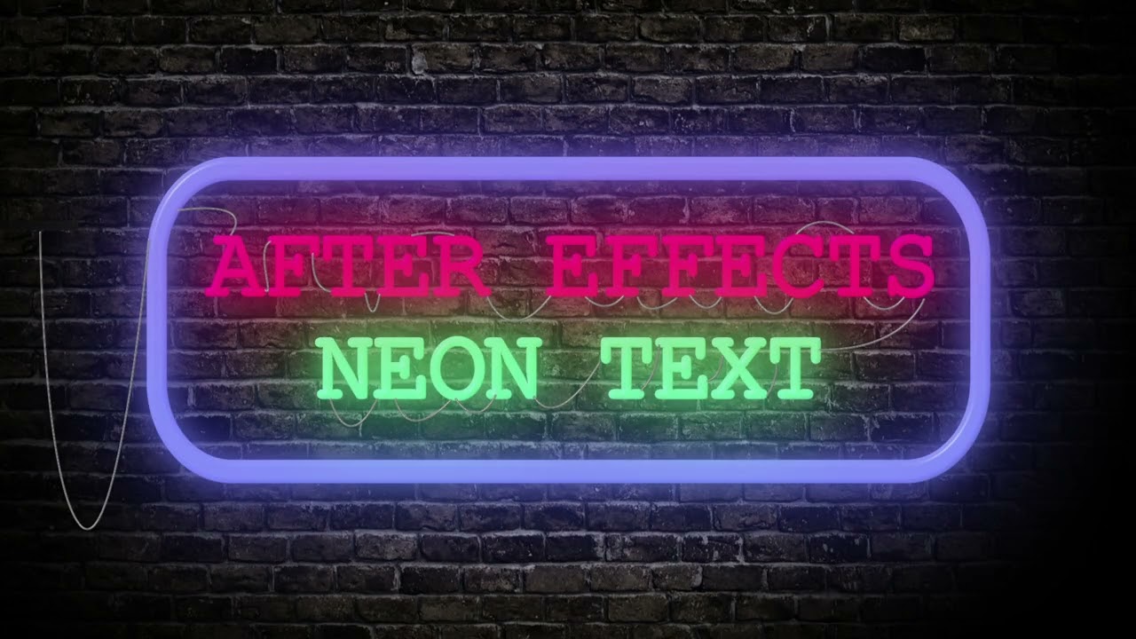 neon sign、aftereffects