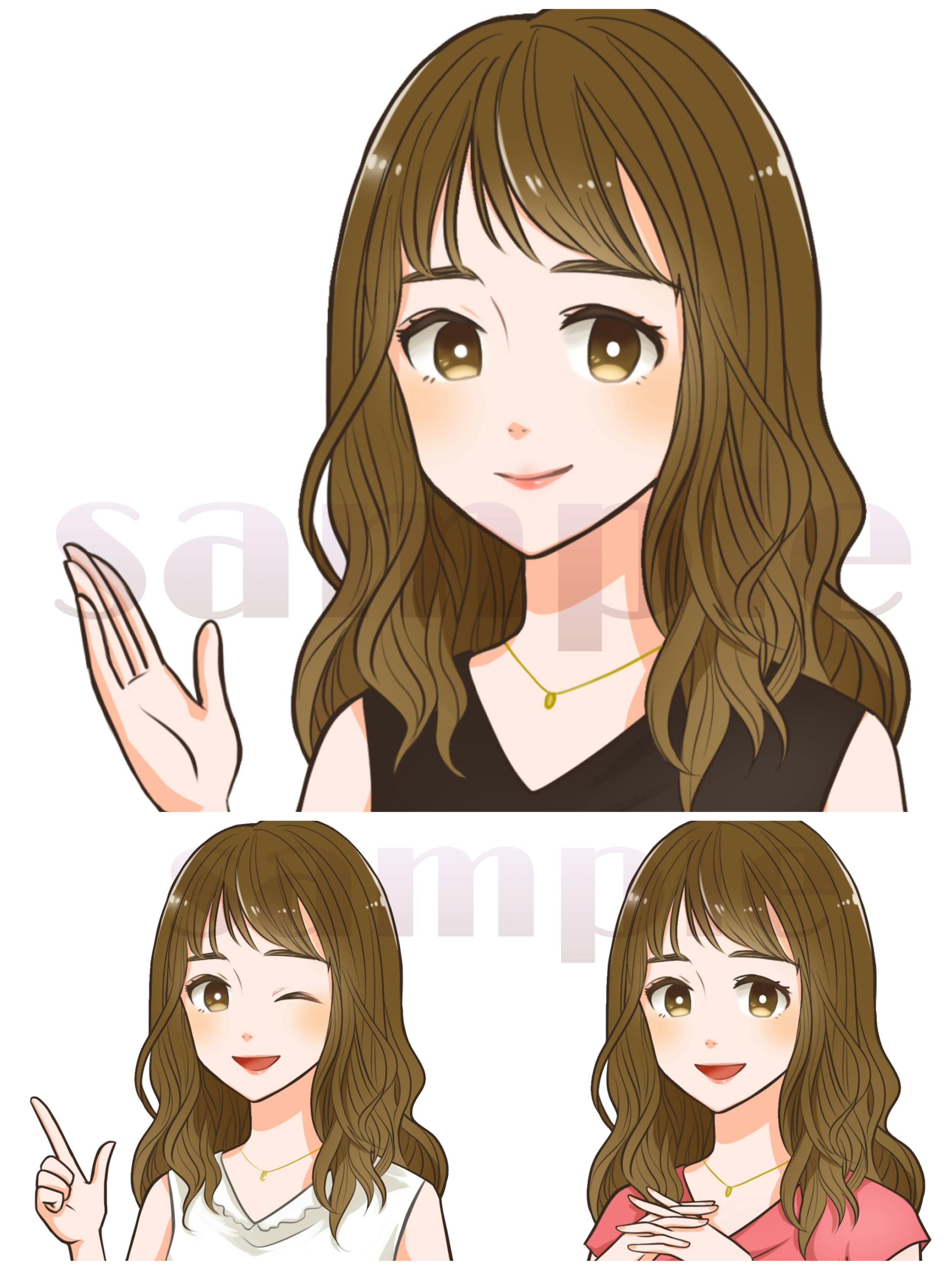 似顔絵 デフォルメ化 似顔絵 デフォルメ化