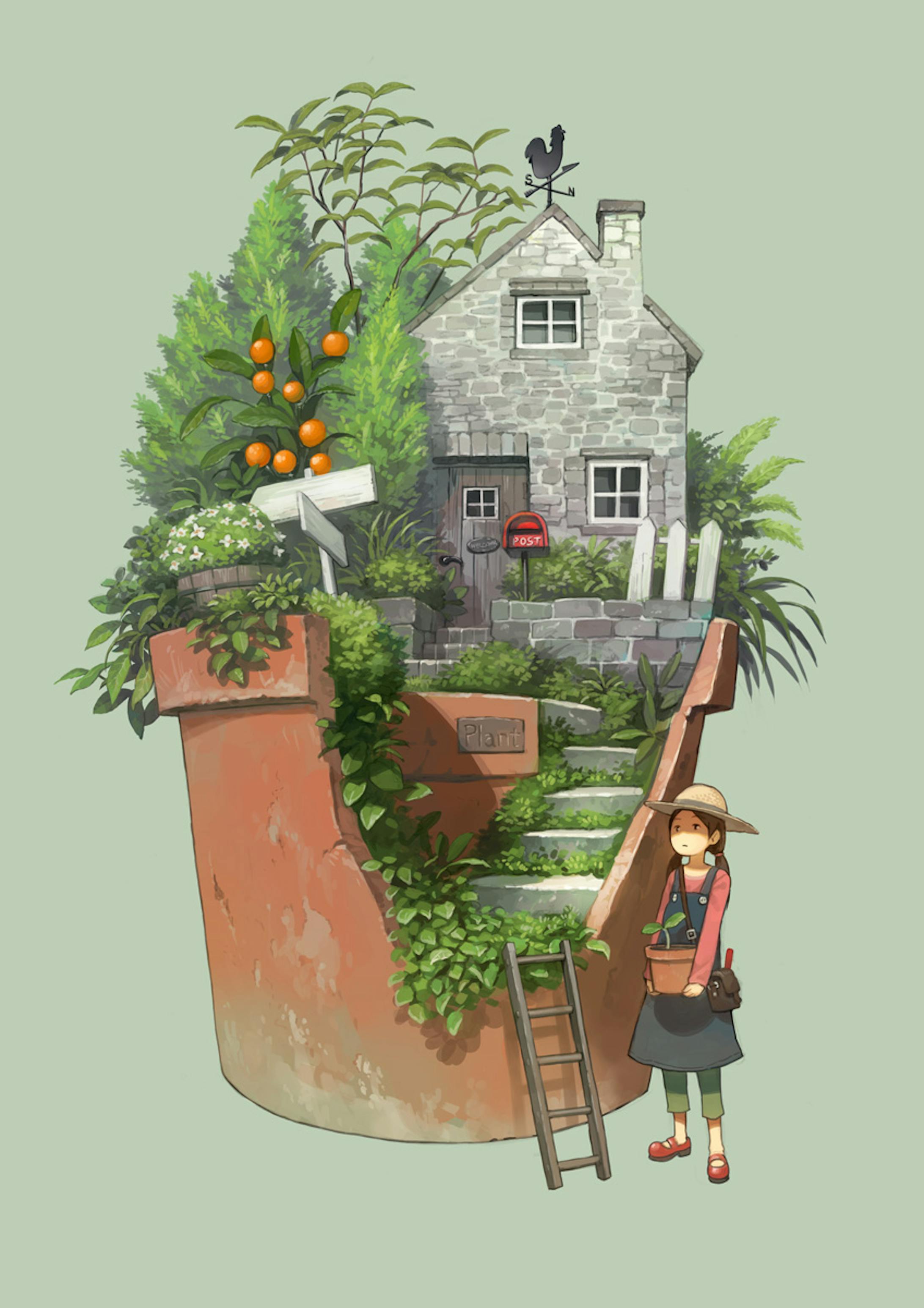 イラスト ヴィネット風 イラスト ヴィネット風
