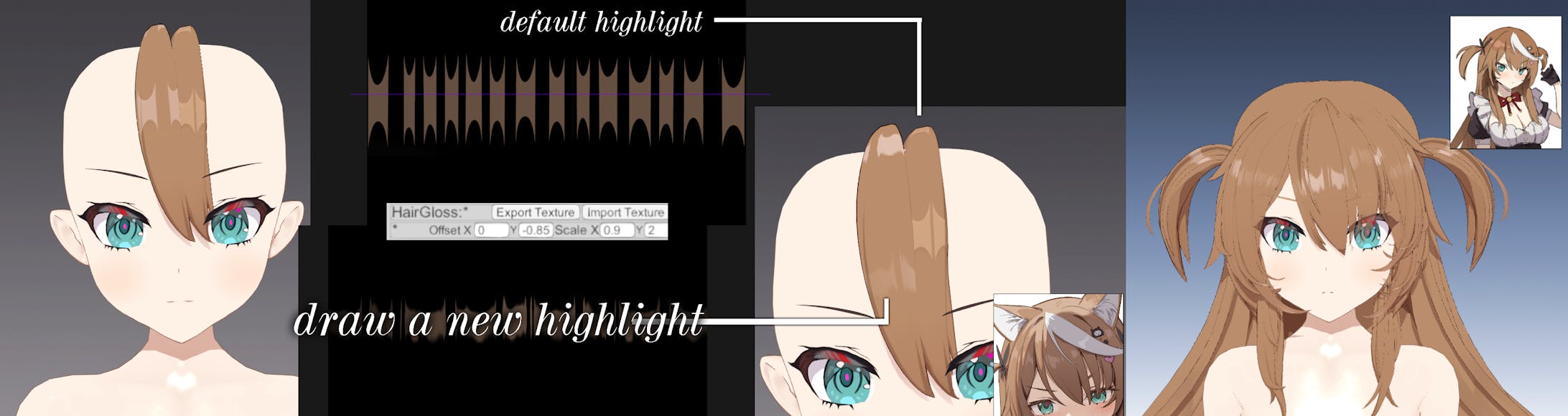 Hair highlight Hair highlight