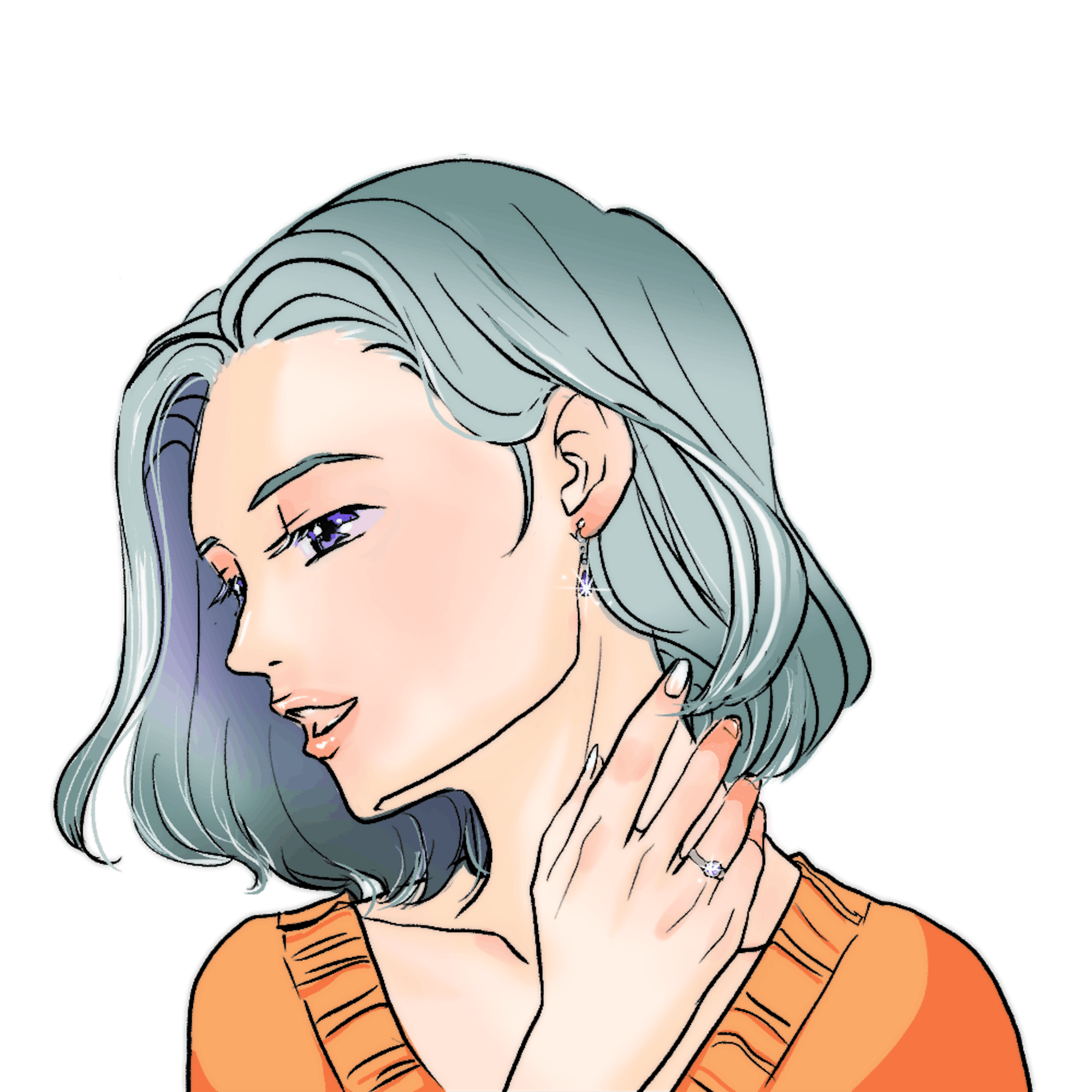 リアル寄りきれいめ女性イラスト リアル寄りきれいめ女性イラスト