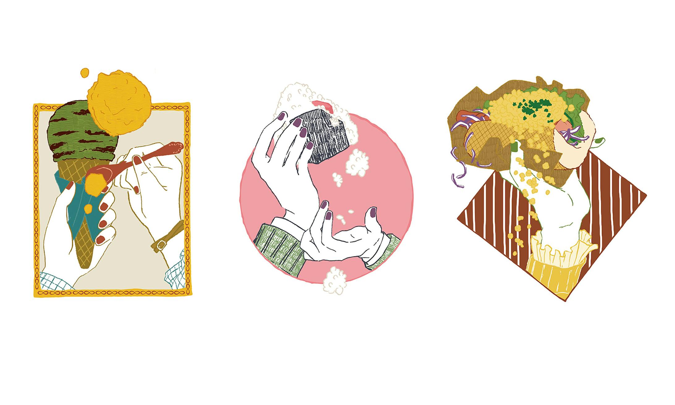 イラスト こぼれる3兄弟