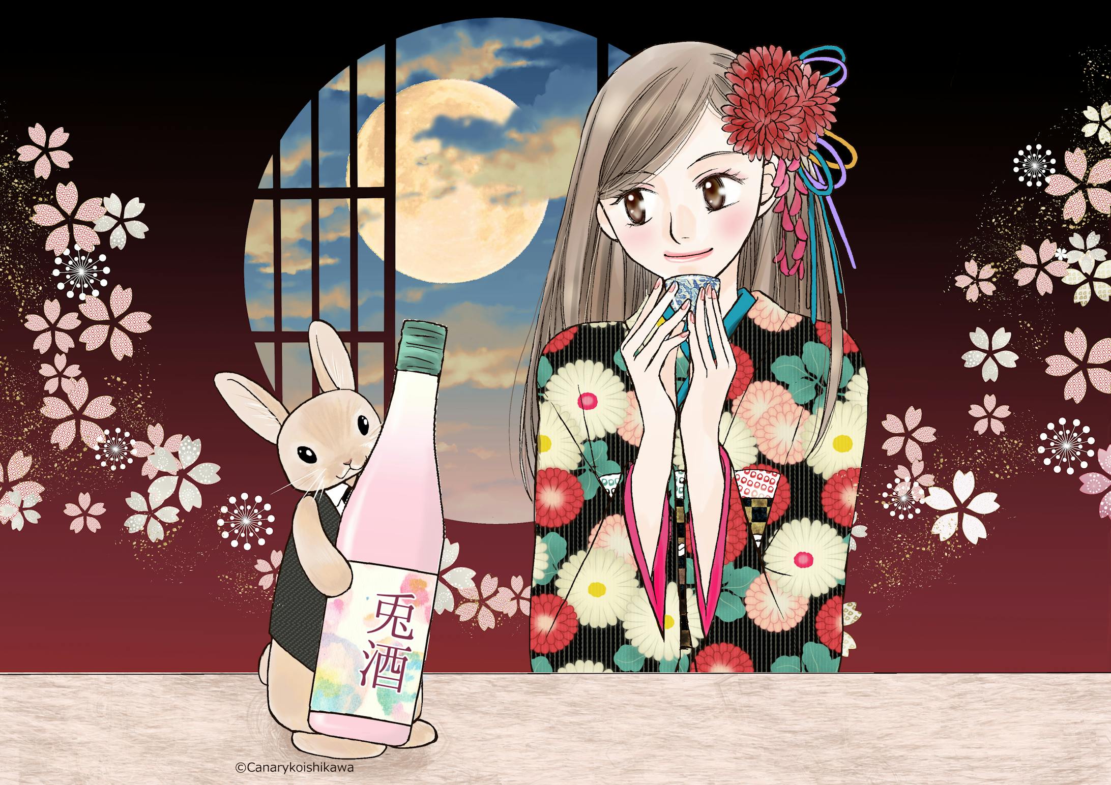 兎酒 はねるギャラリー 用イラスト 兎酒 はねるギャラリー 用イラスト