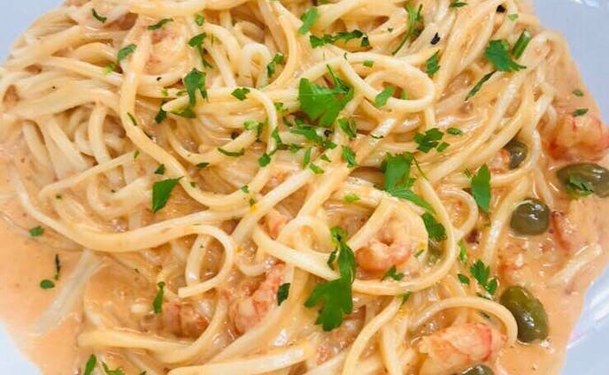 Spaghetti & Shrimp/Rose sauce