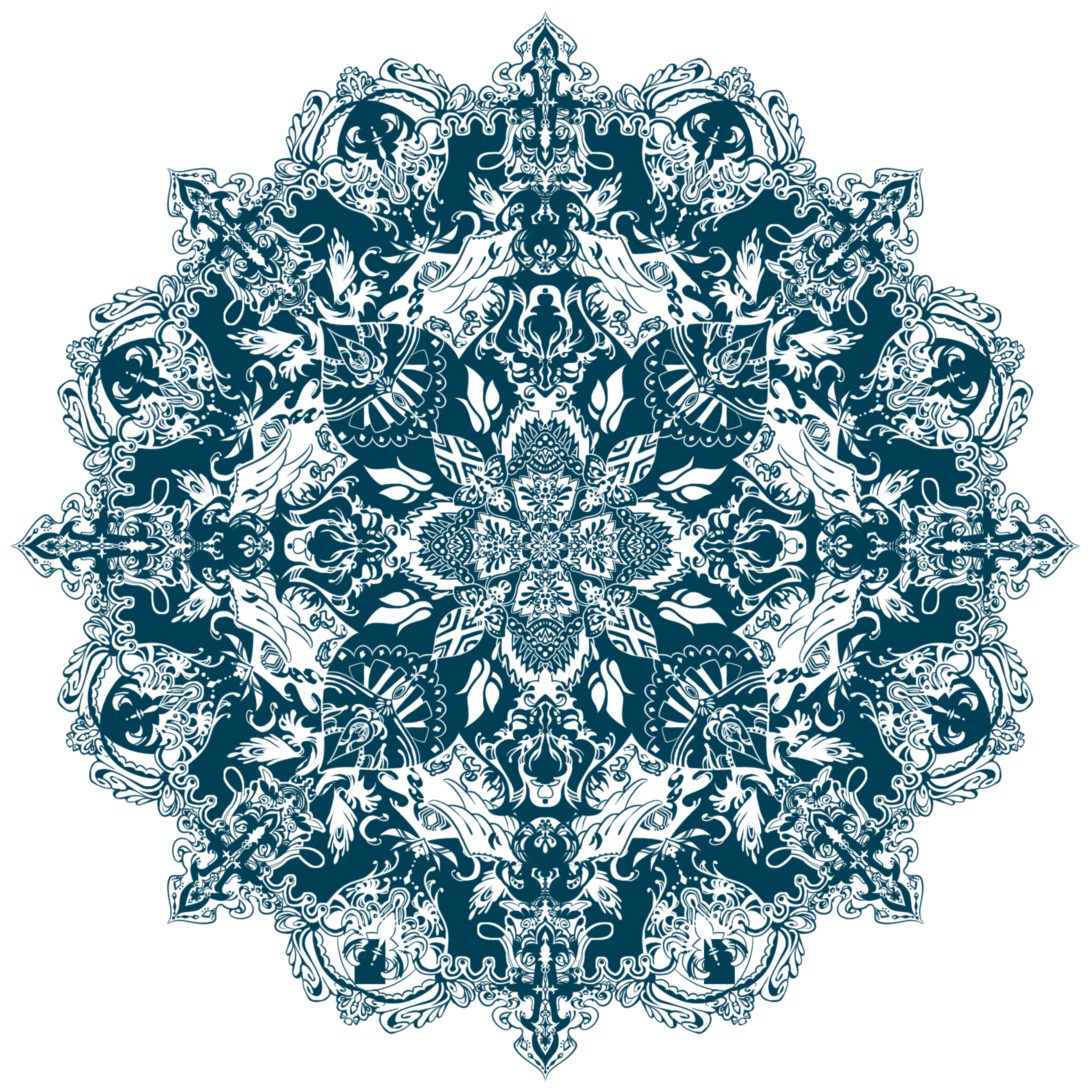 対称定規紋様 対称定規紋様