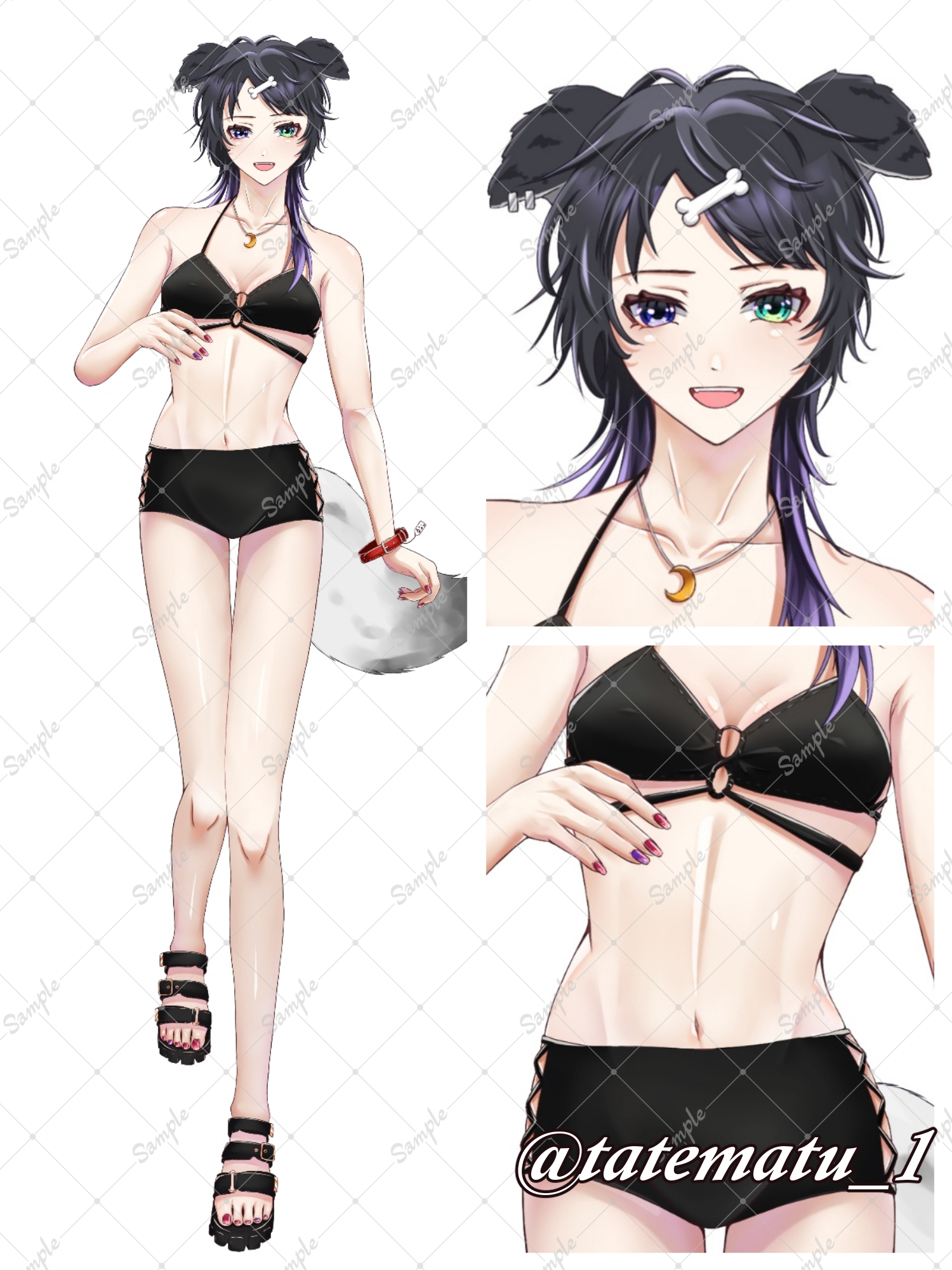 天狼 月音 様_水着立ち絵2024