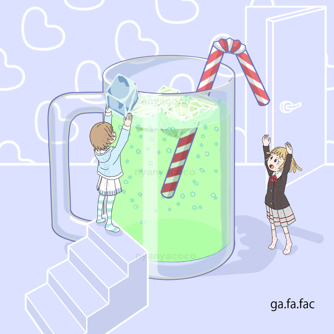 メロンソーダと二人の女の子-1