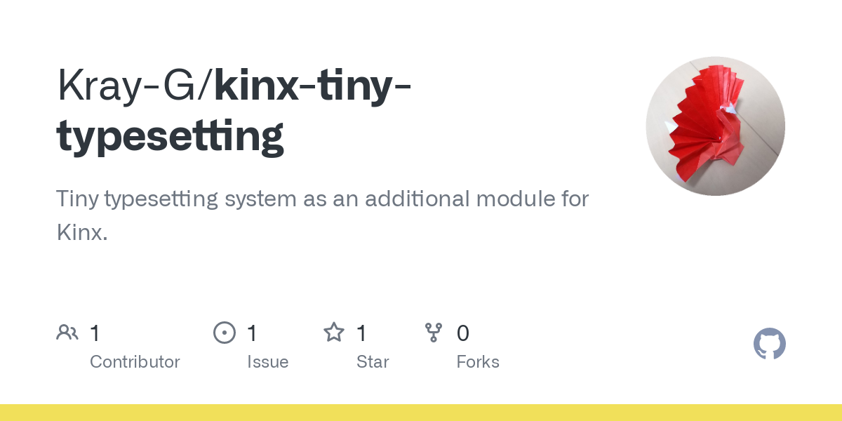 Kinx Tiny Typesetting