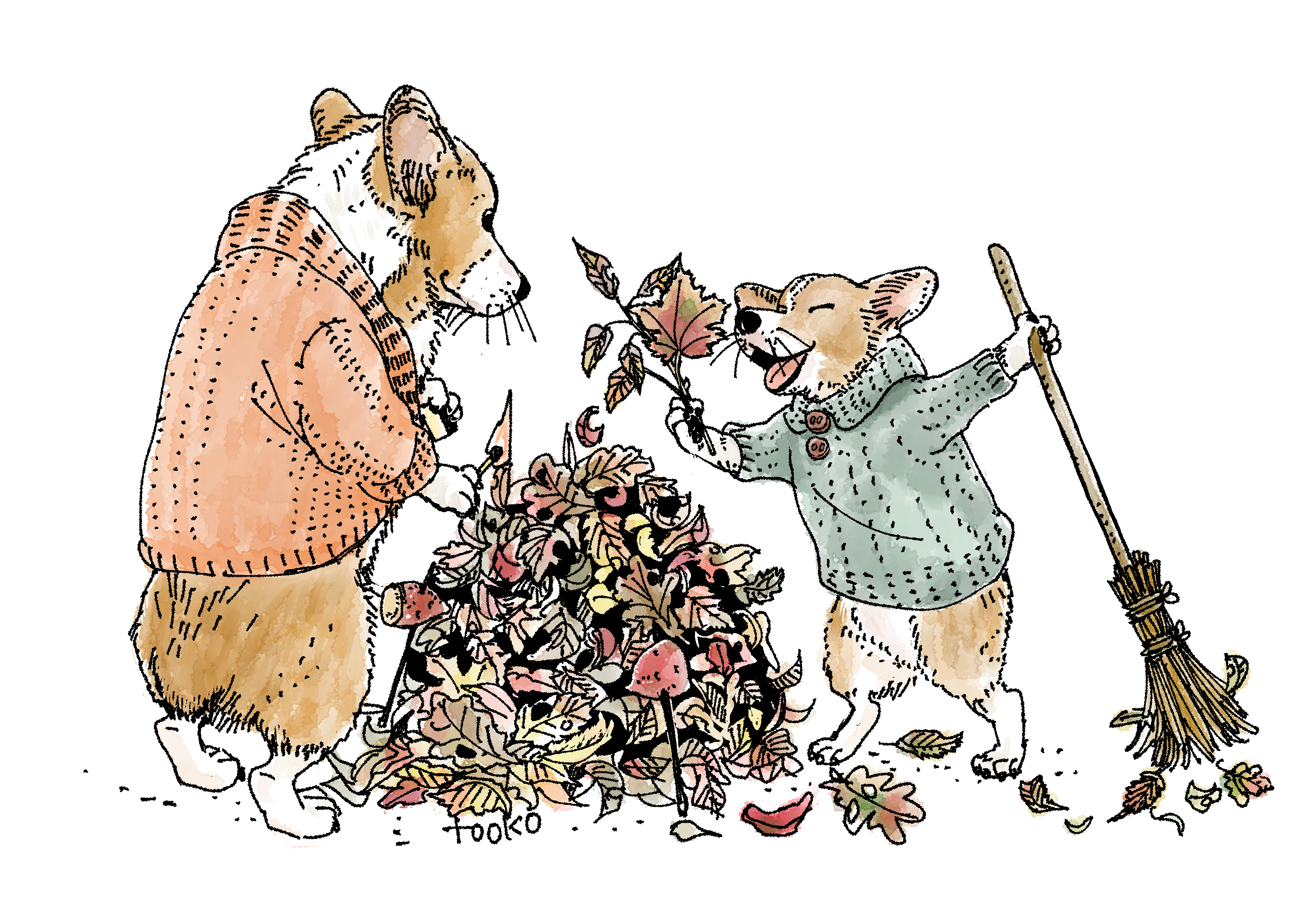 コーギーイラスト-1