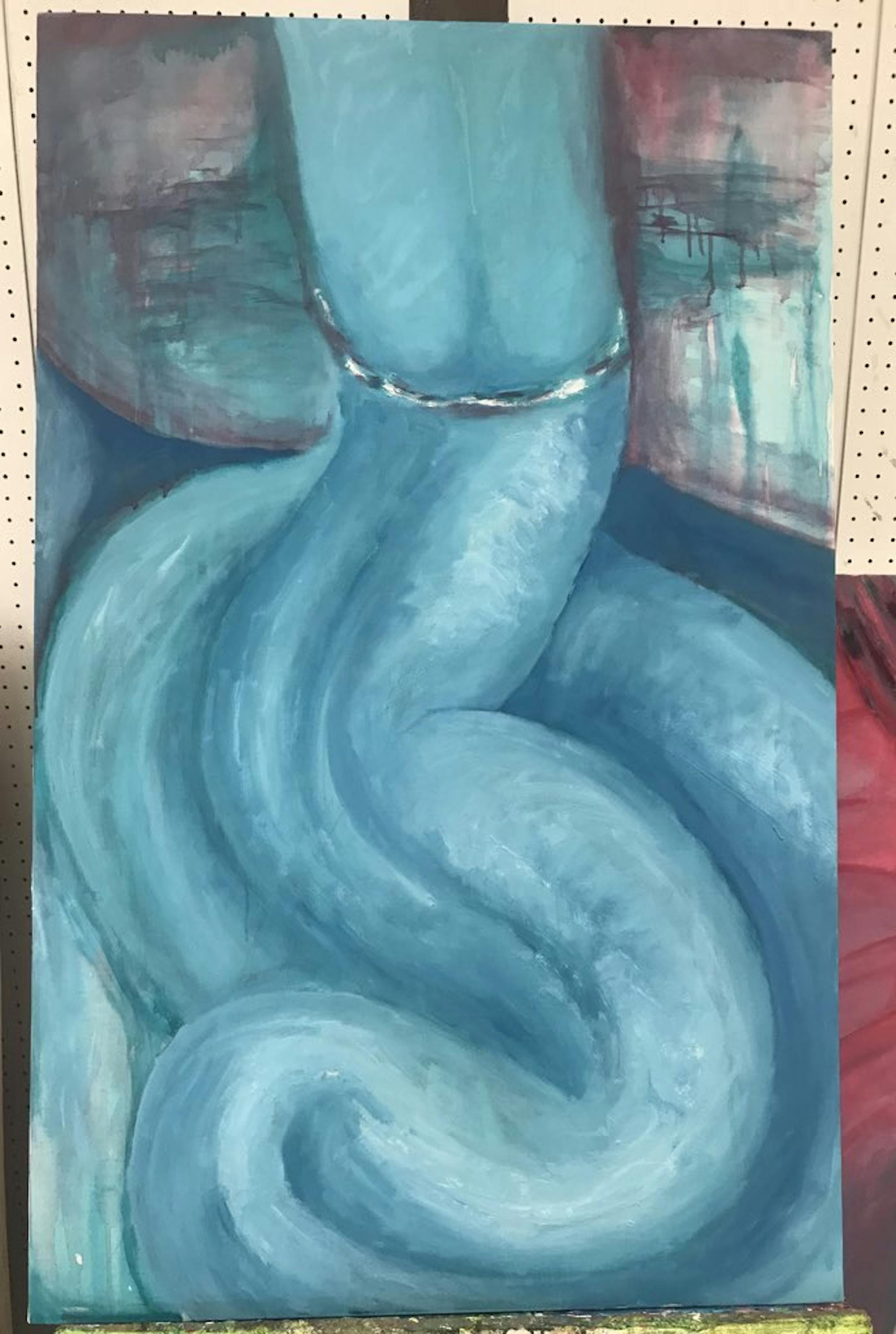 これは下の部分。下の部分は冷えて血の気がなくなっているイメージなので、とにかく寒色を押し出しながらも生物的な肉感を意識し、時間経過で色褪せた血液を意識した、暗めの赤を沈ませるイメージで。 これは下の部分。下の部分は冷えて血の気がなくなっているイメージなので、とにかく寒色を押し出しながらも生物的な肉感を意識し、時間経過で色褪せた血液を意識した、暗めの赤を沈ませるイメージで。