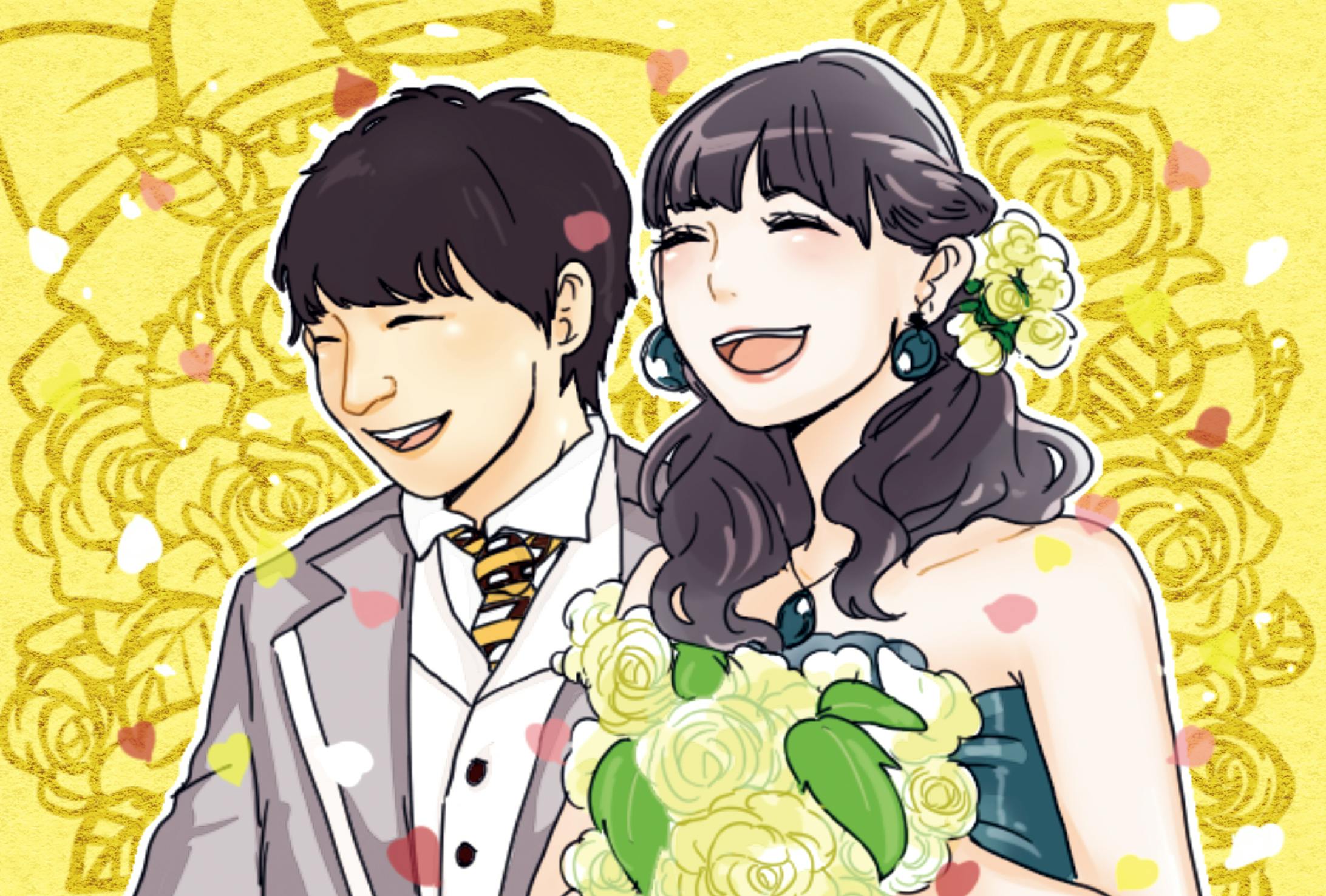 結婚式のお礼状ポストカード 結婚式のお礼状ポストカード