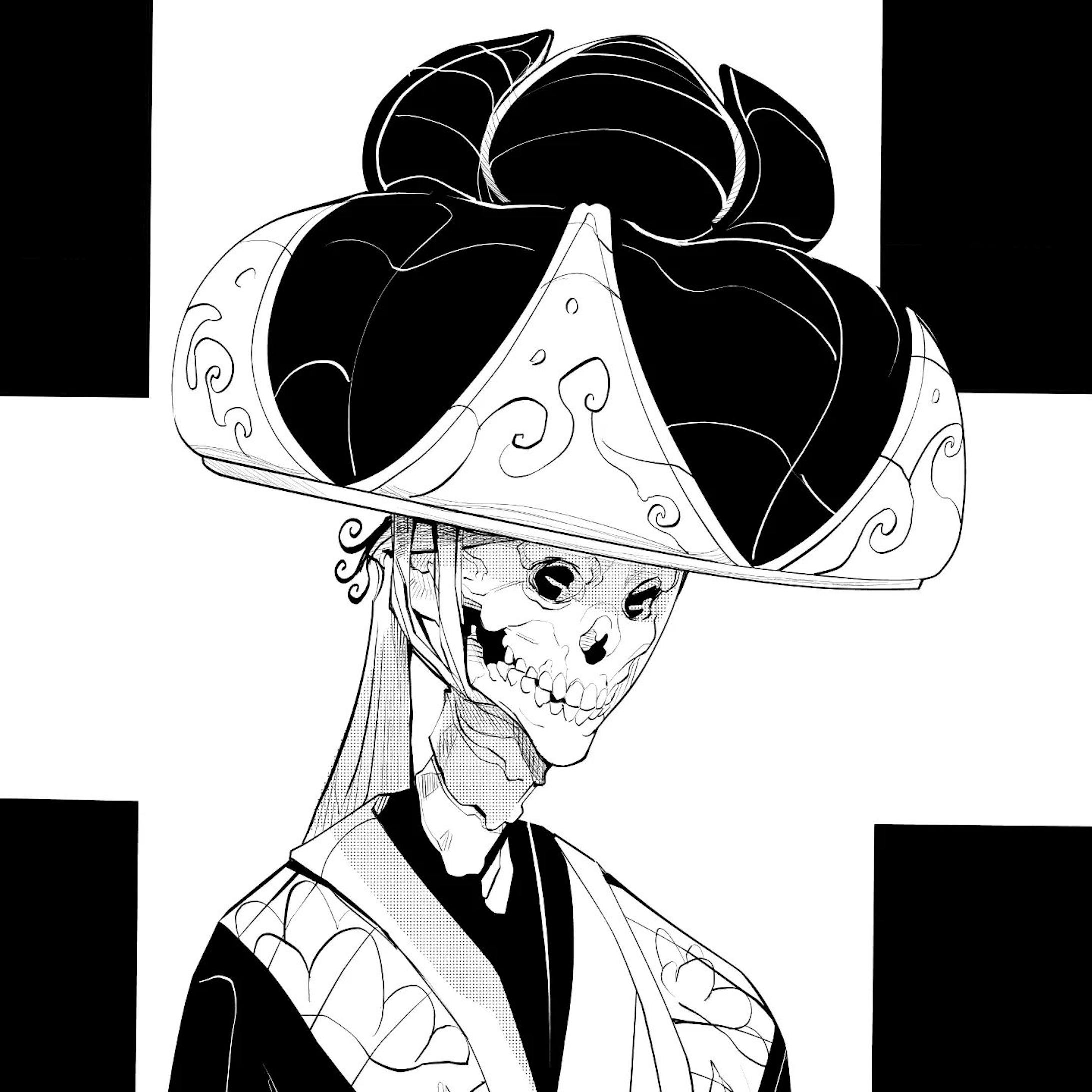 Queen 👑 #illustration #inking #skullart #skull #queen #hanagasa