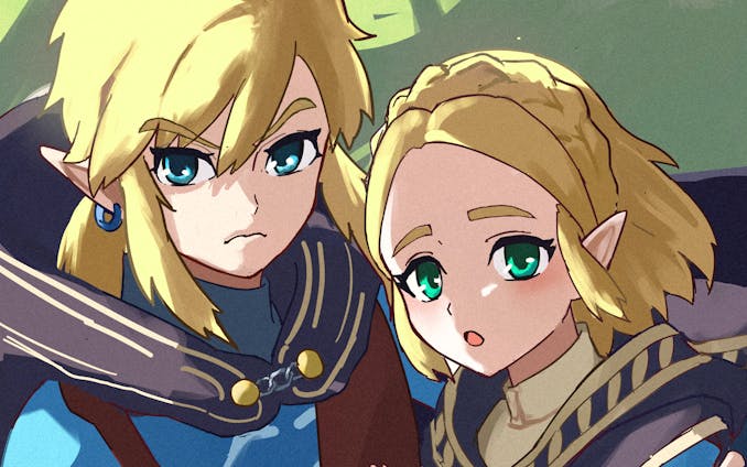 Legend of Zelda: Tears of the Kingdom Link & Zelda by ryohakosako