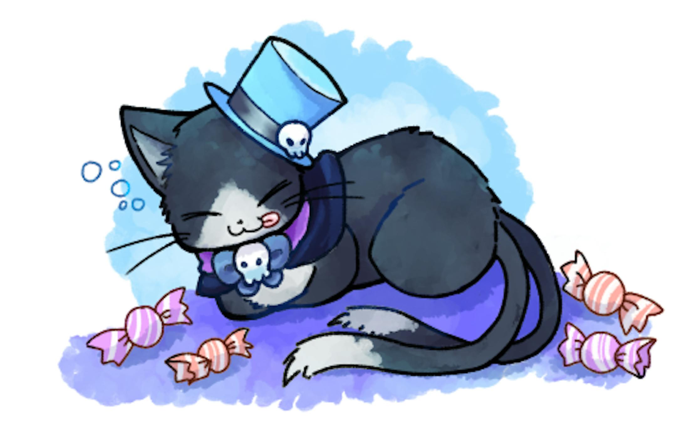 猫ちゃん１【pixivfanboxプランイラスト】-1