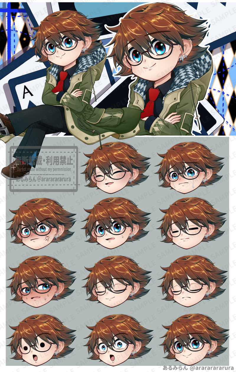 【Comission】配信用デフォルメキャラ　一枚絵-1