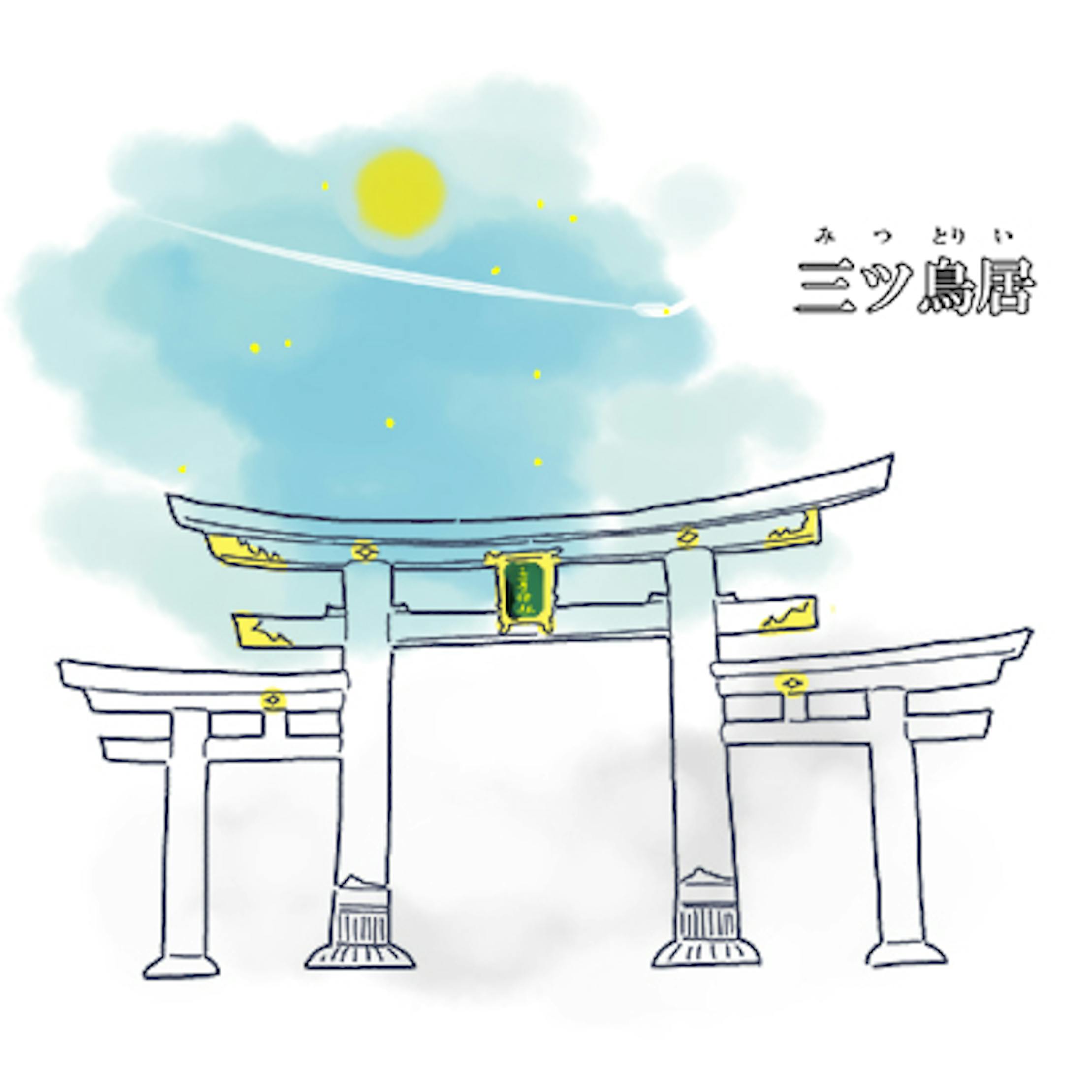 三峯神社と雲取山の地図イラスト-2