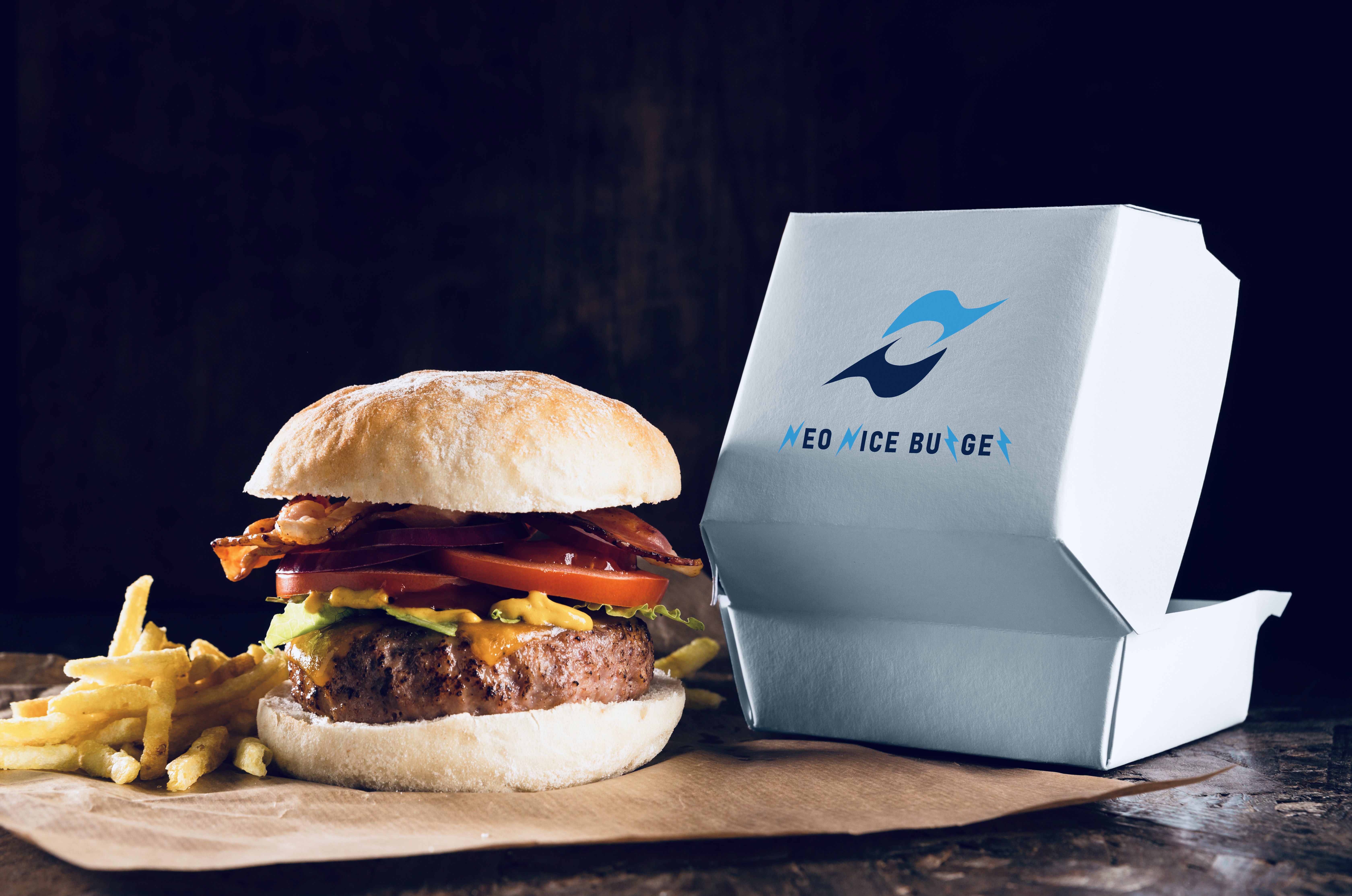 ハンバーガー店のロゴ②-1