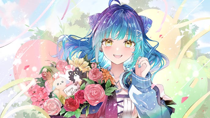 るみぷろ所属 霞翠ひびき様『残響散歌』Cover MVイラスト