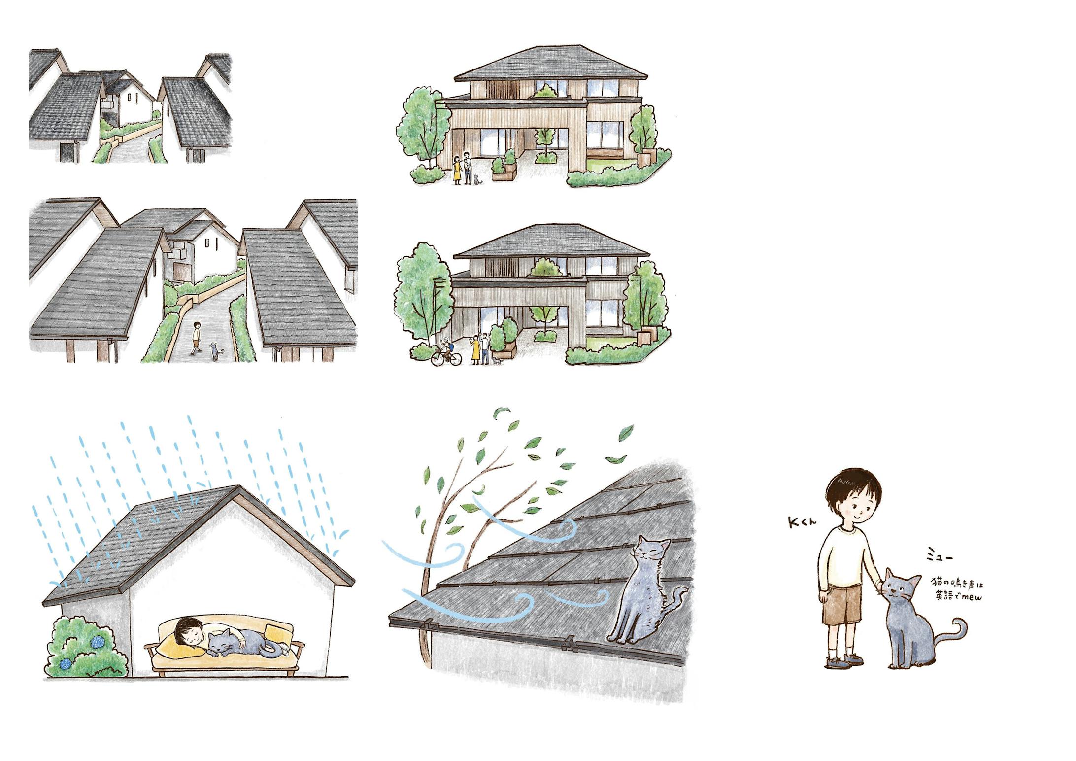 建築知識 ケイミュー 株 タイアップ冊子 屋根のイラスト 建築知識 ケイミュー 株 タイアップ冊子 屋根のイラスト