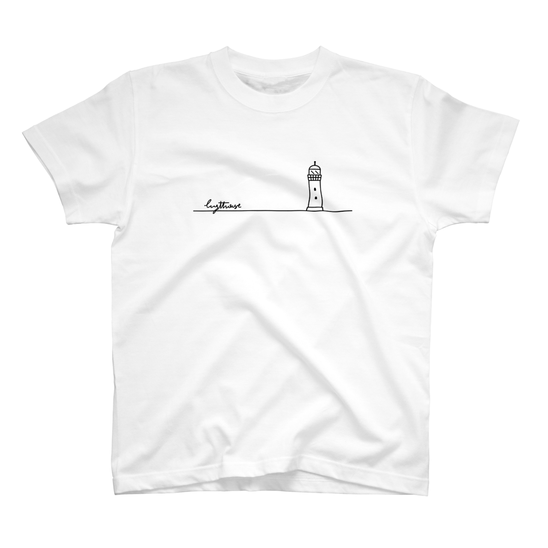 シンプルな灯台Tシャツ-2