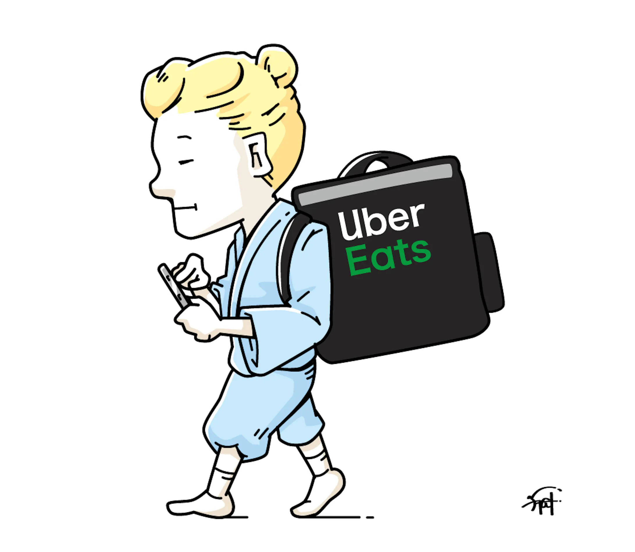 ウーバーイーツで働く二宮金次郎 ウーバーイーツで働く二宮金次郎