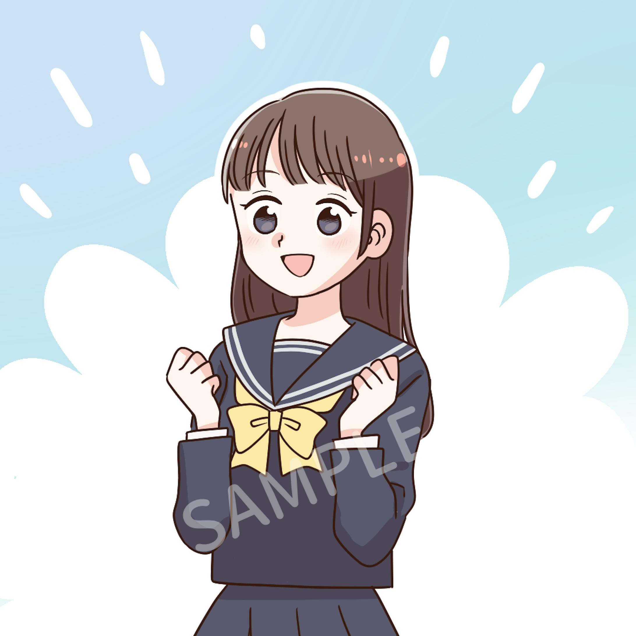 女子中学生イラスト