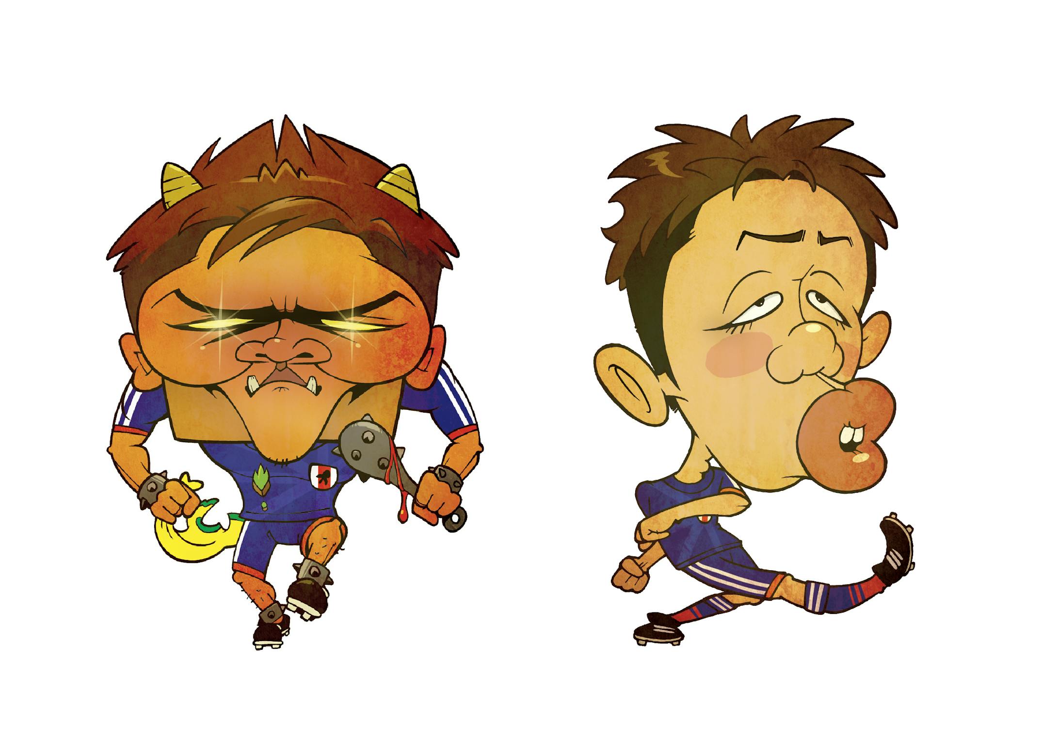 似顔絵イラスト 男子サッカー選手 監督 似顔絵イラスト 男子サッカー選手 監督