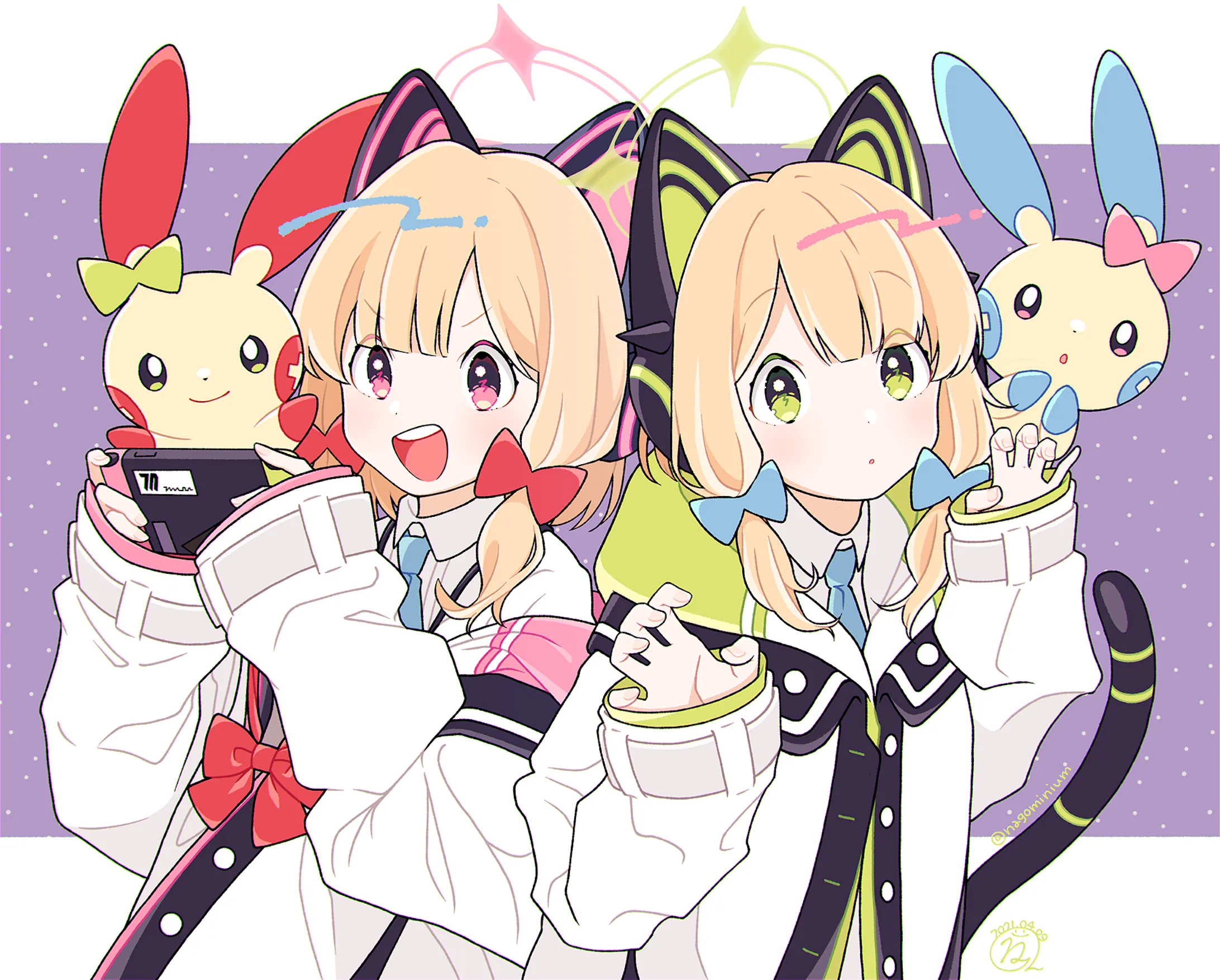 ブルーアーカイブ モモイ ミドリ ポケモン プラスル マイナン ブルーアーカイブ モモイ ミドリ ポケモン プラスル マイナン