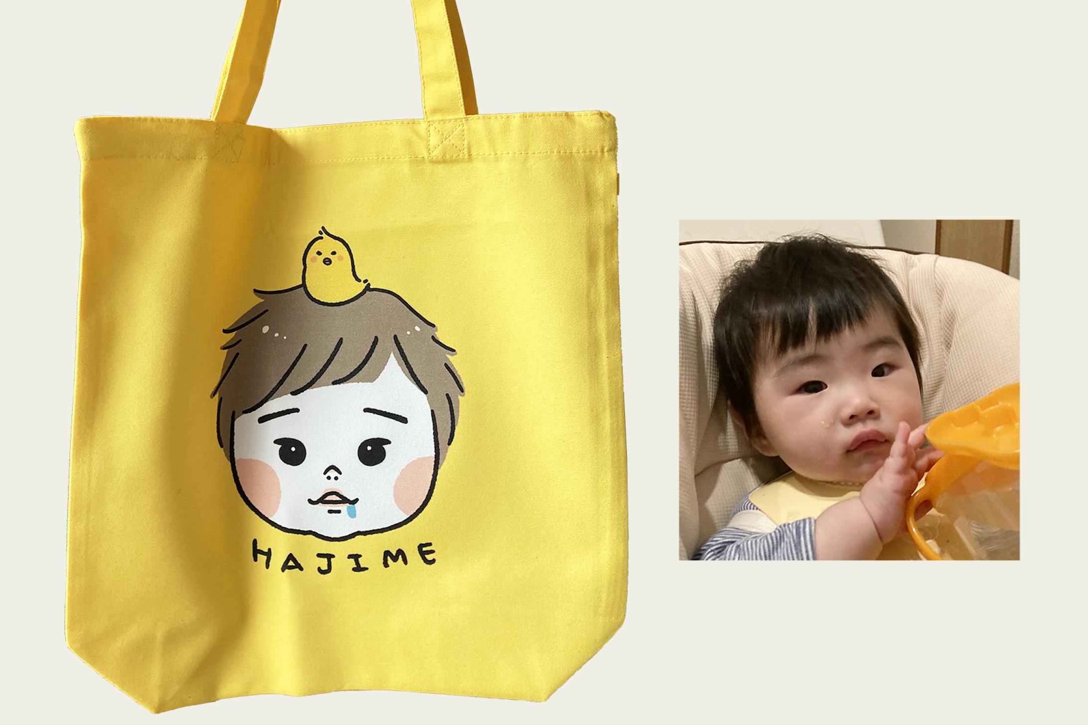 似顔絵トートバッグ作成-1