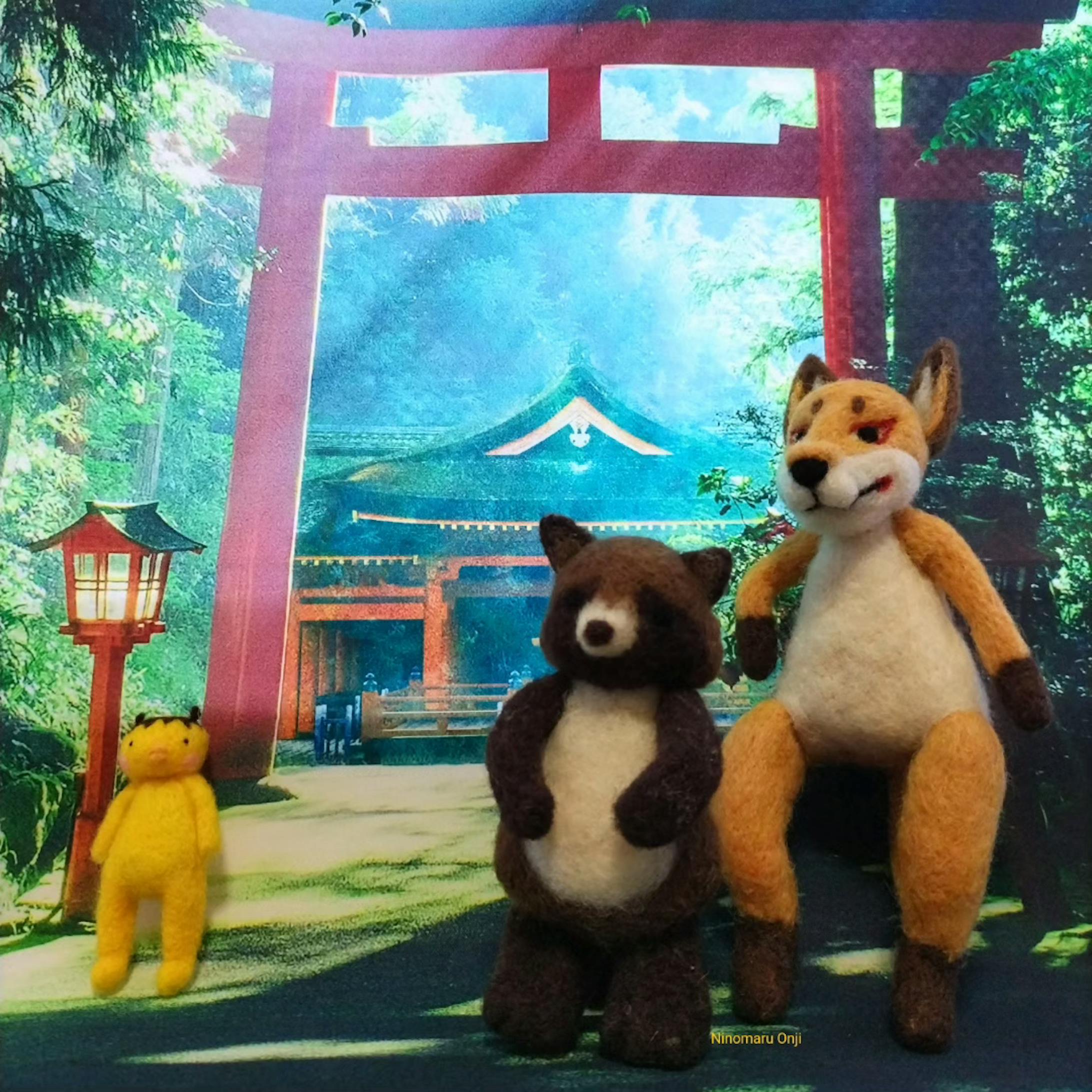 かっぱちん、神社にお参り-1