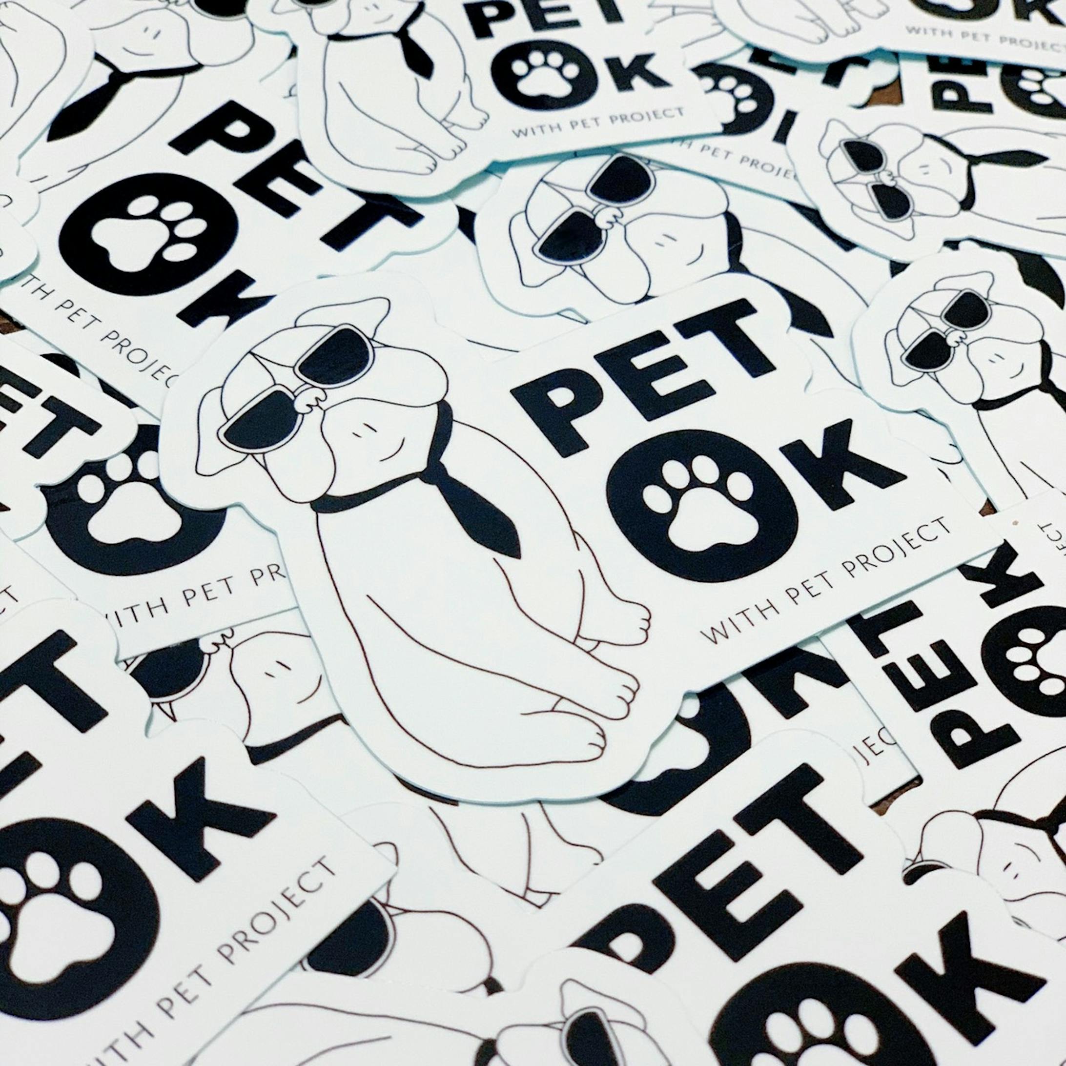 【イラスト・デザイン】Pet Okステッカー-1