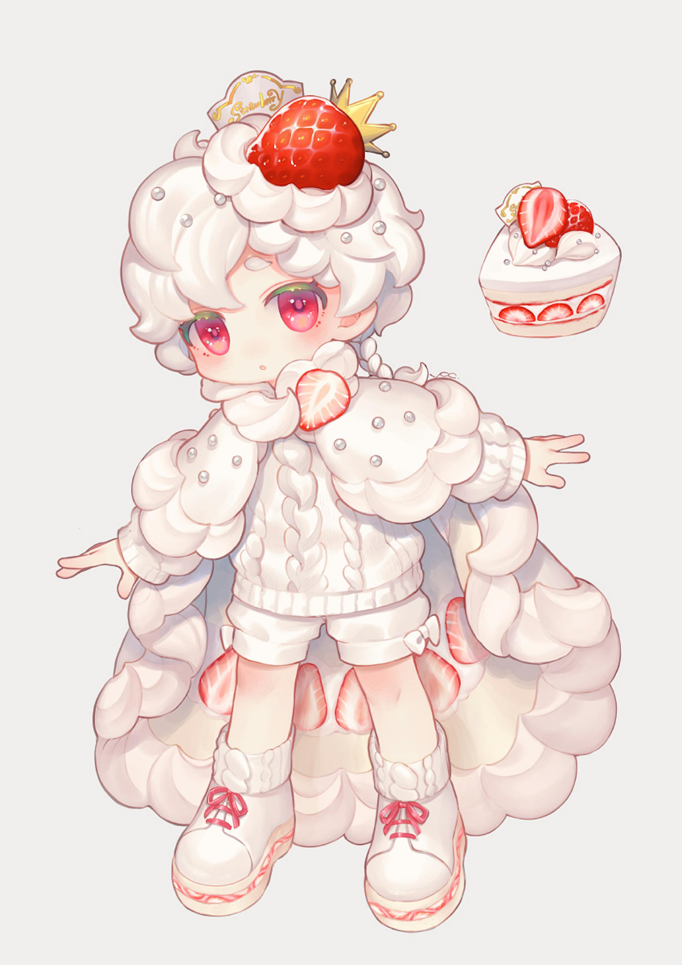 Chibi Style1 Strawberry Cake Boy