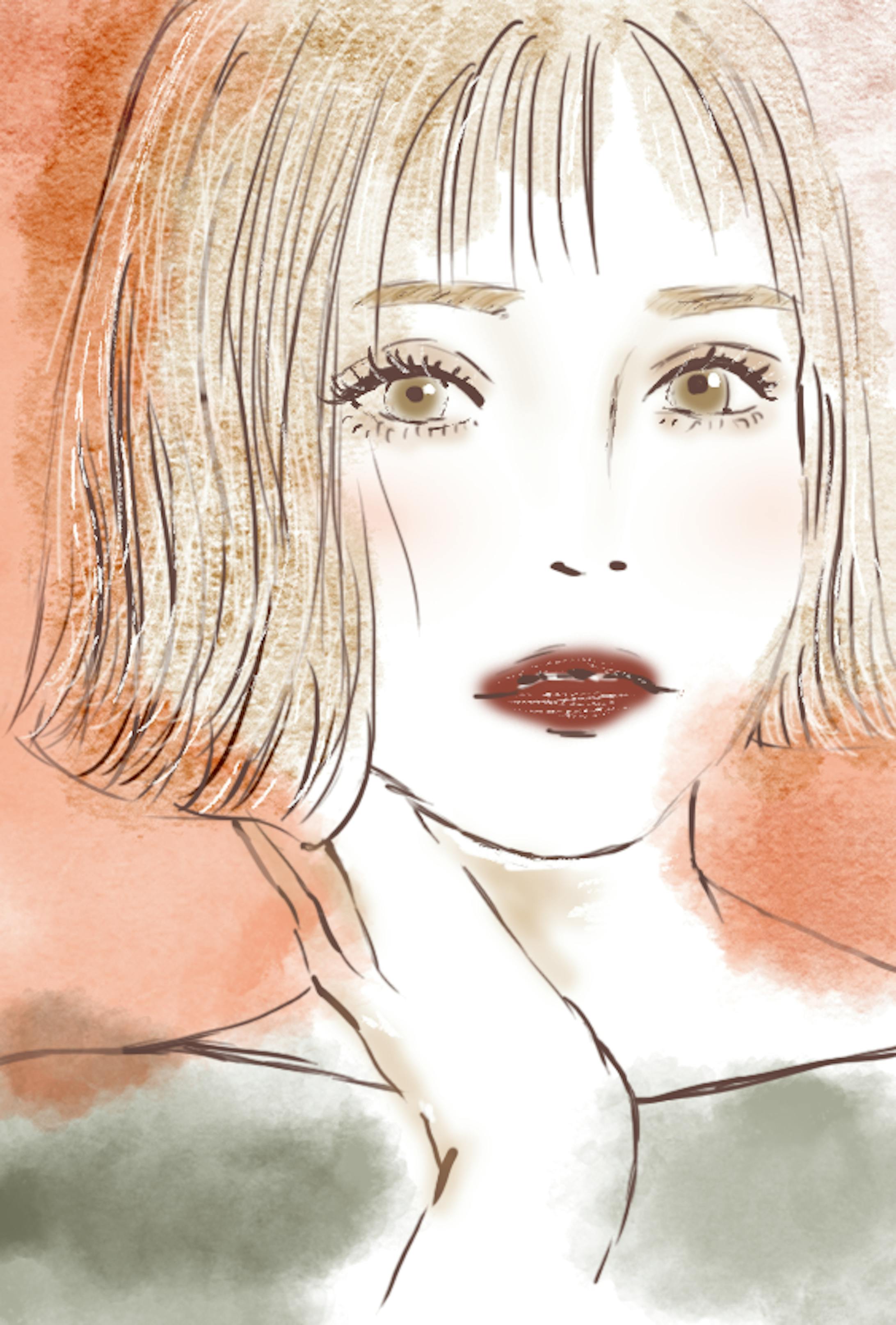 水彩風イラスト　「イエベ秋」-1