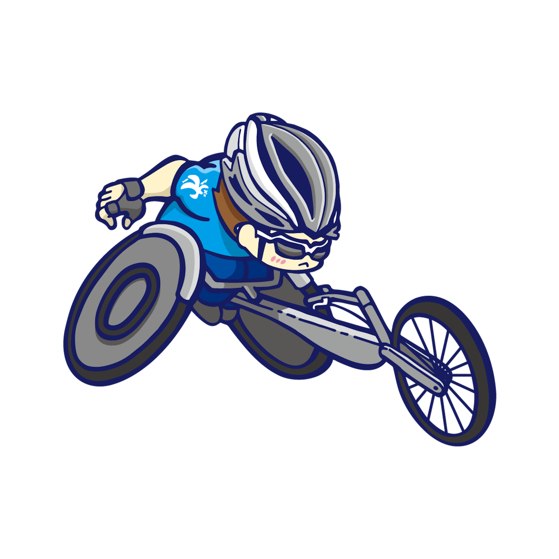 とくしまマラソン 車いすレーサーイラスト とくしまマラソン 車いすレーサーイラスト