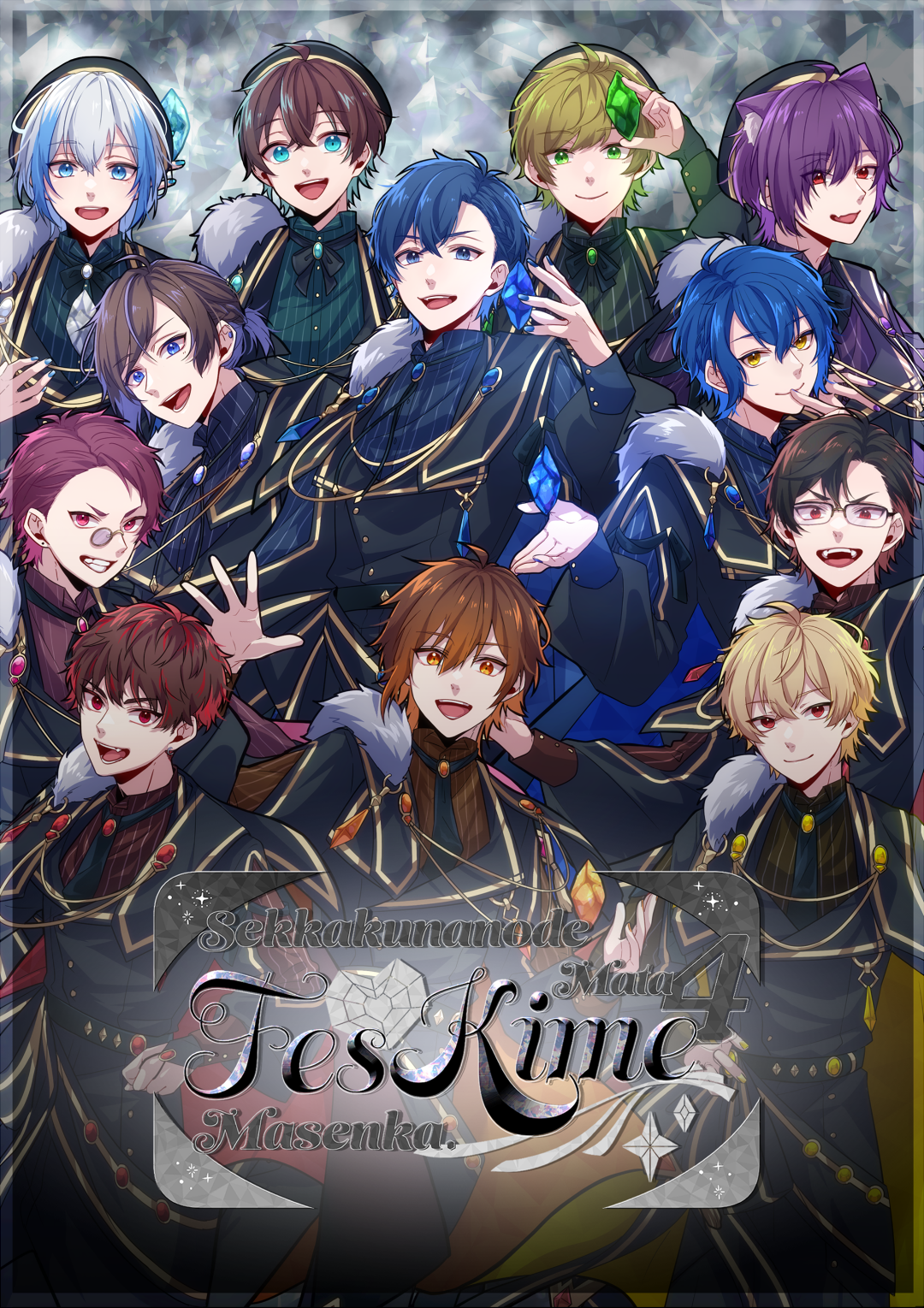 cafeさんかく旗 アクリルスタンドイラスト