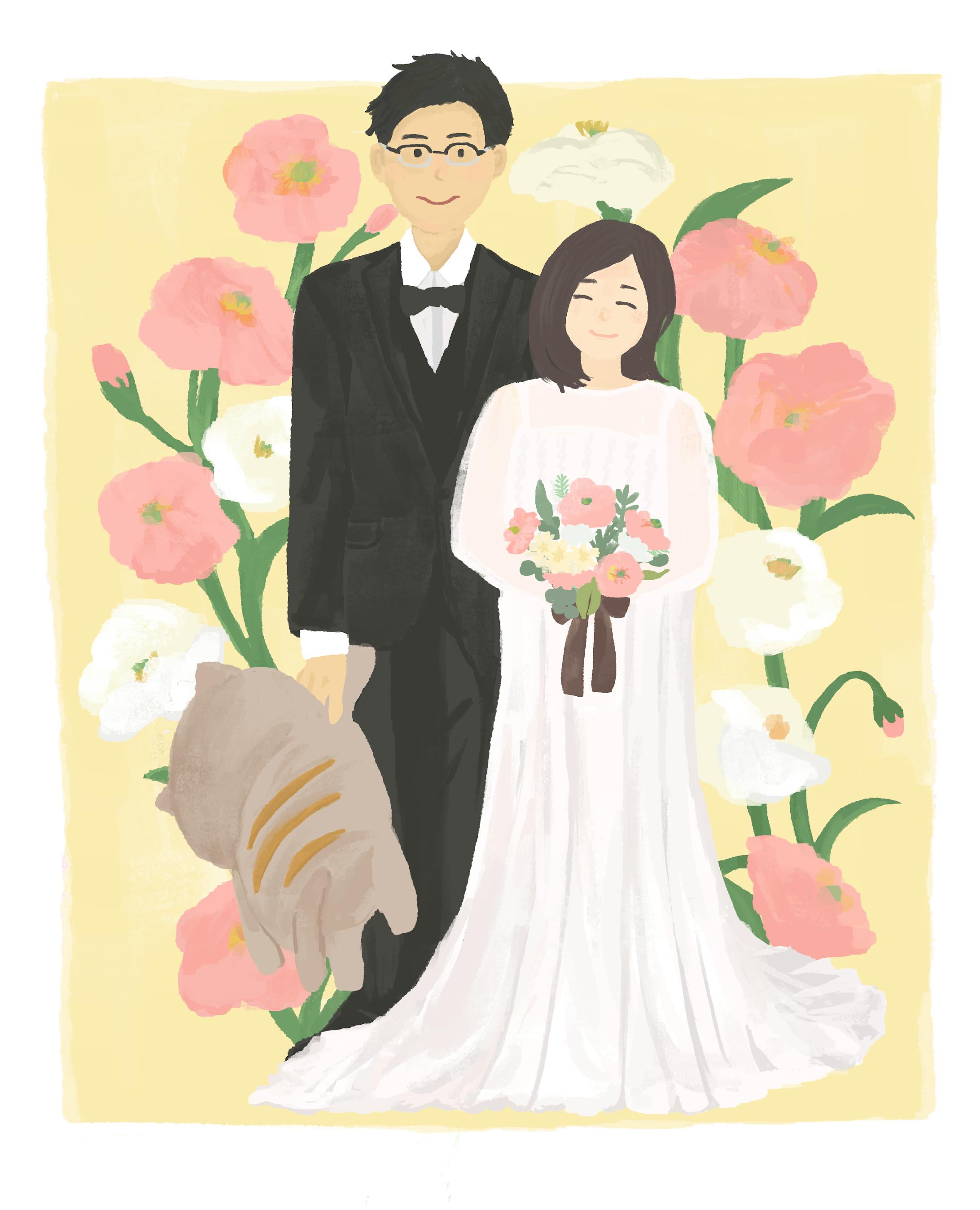 お仕事【結婚記念日イラスト】-1