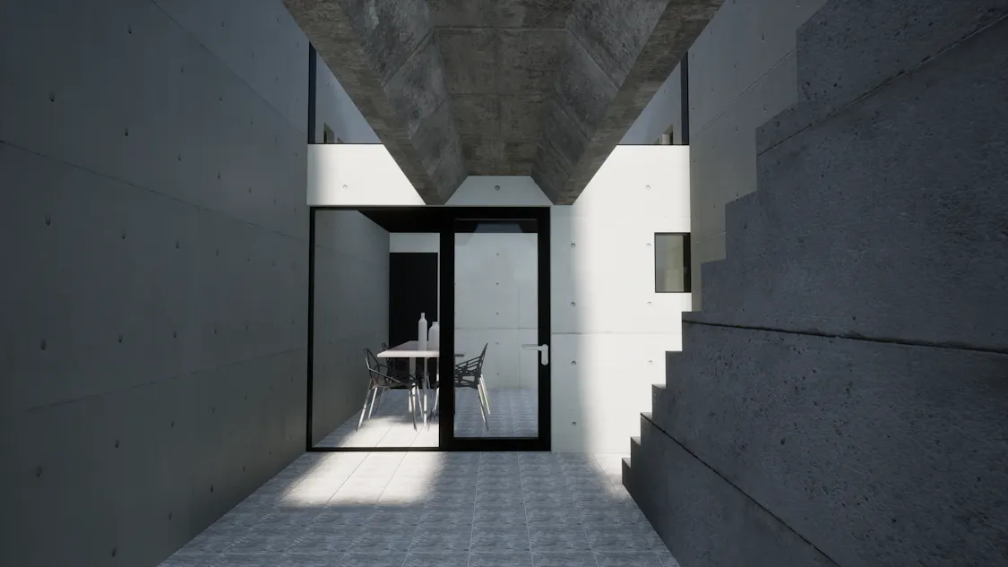 The angular, reflective surfaces of the Casa Cube, a structure that distorts and multiplies the world around it.