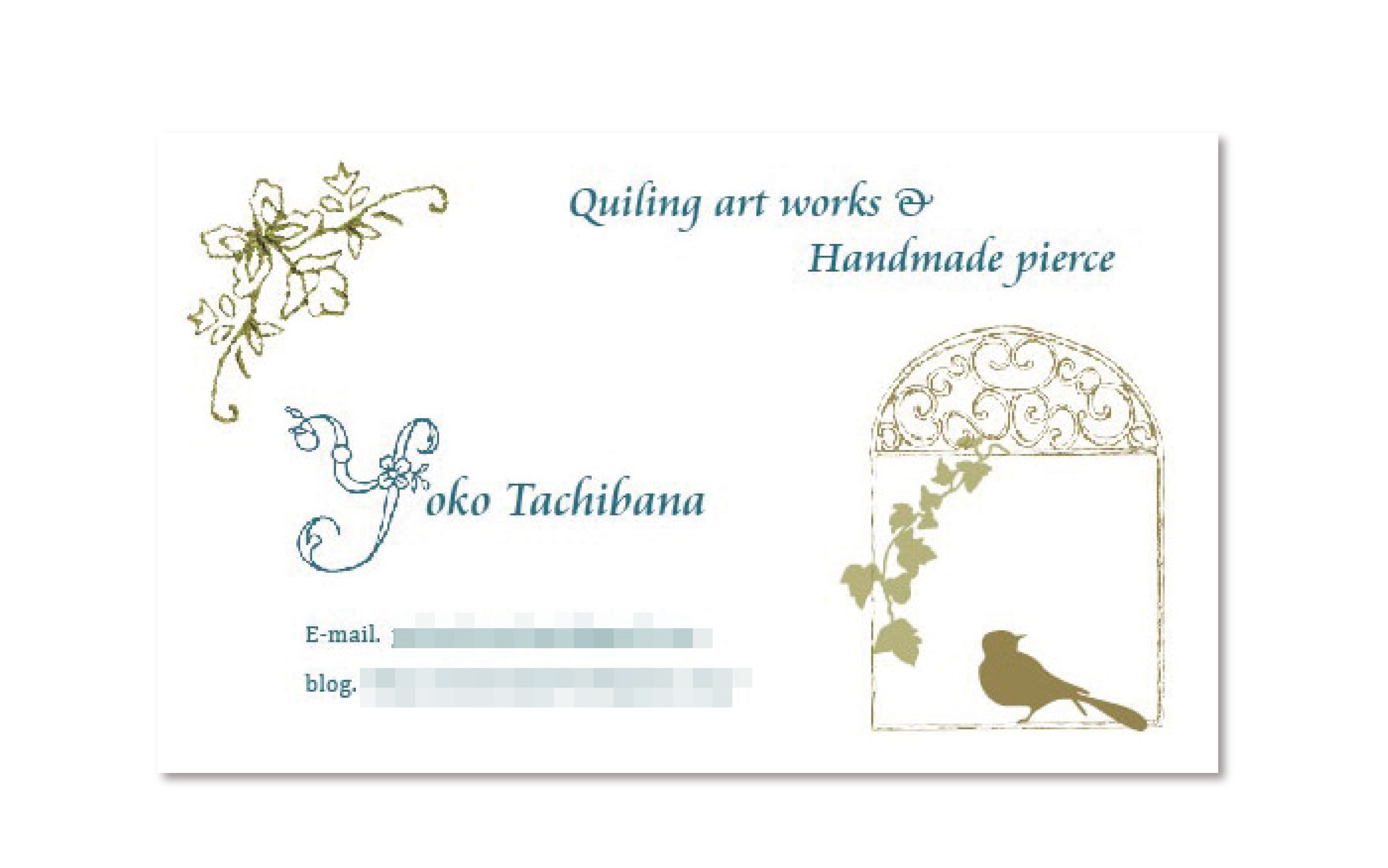 名刺：ペーパークイリング作家様-1