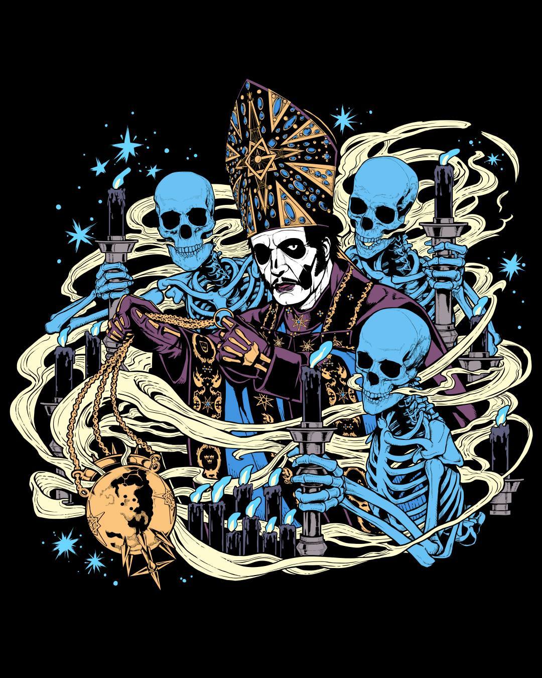 PAPA DRIVER tee merch designs for GHOST