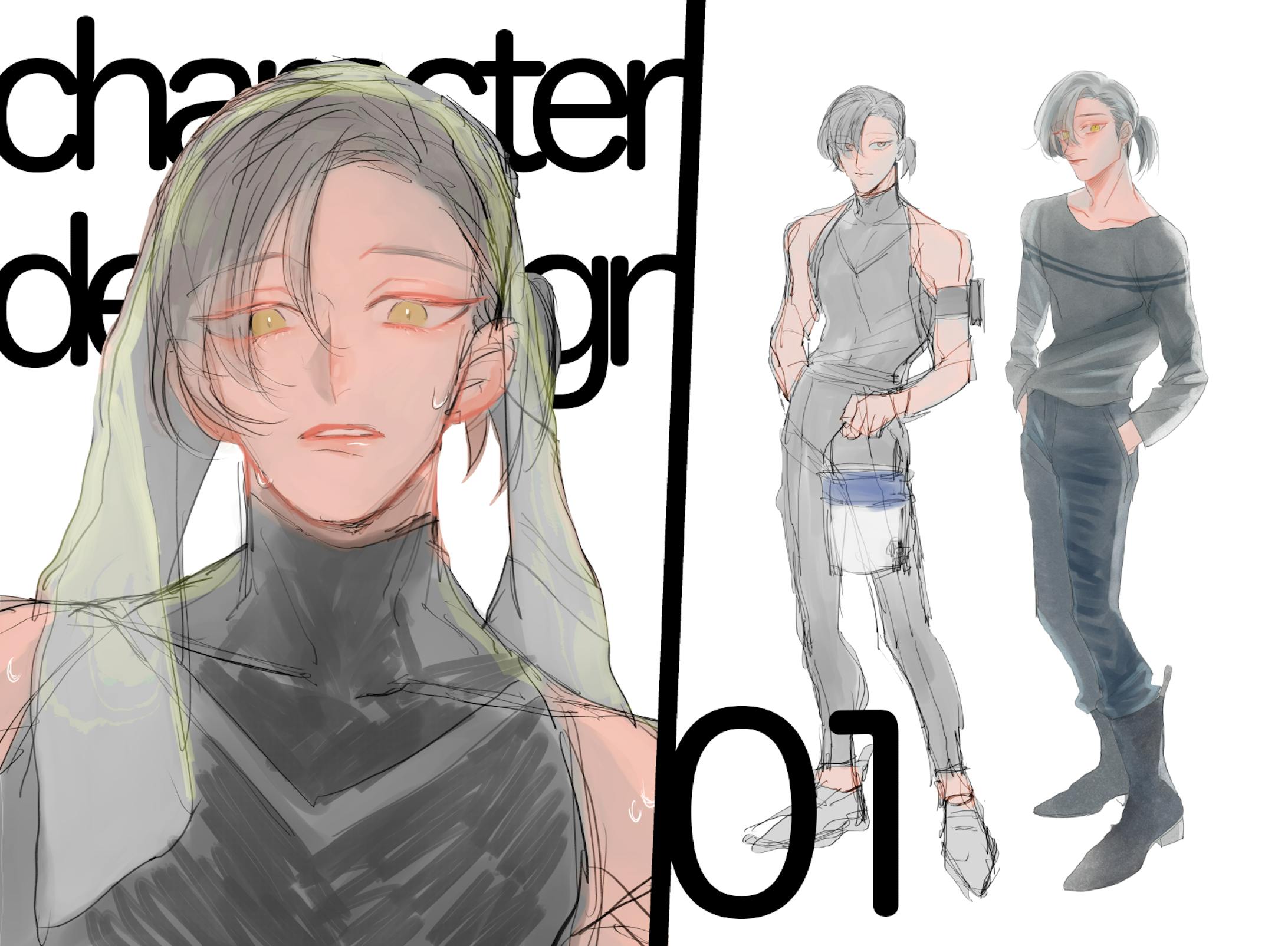 キャラクターデザイン 立ち絵 表情差分