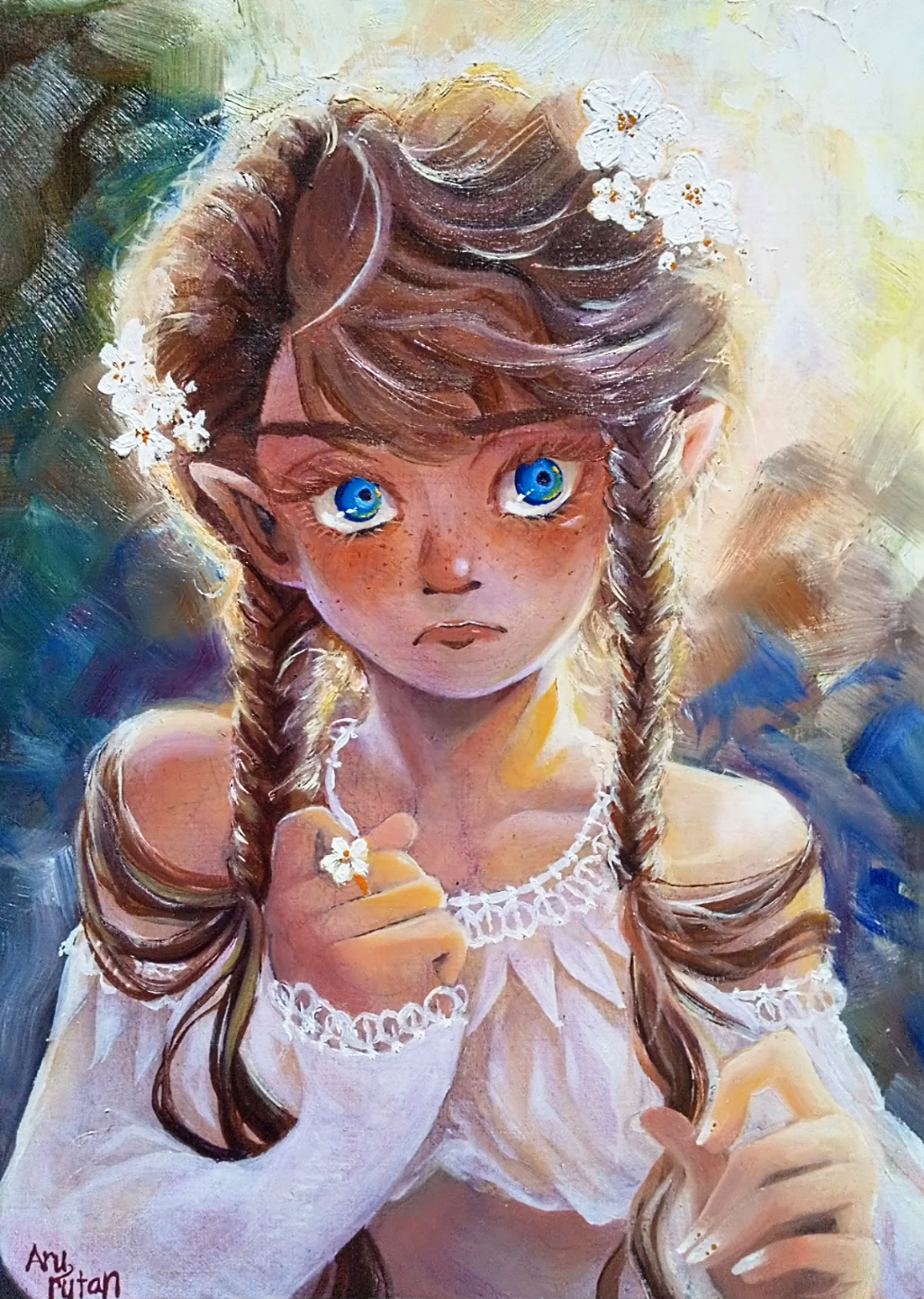 【オリジナル】油彩イラスト-1