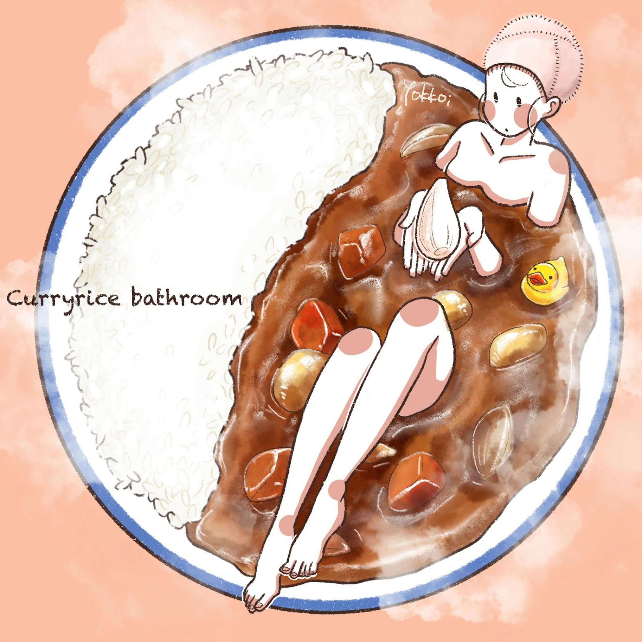 イラスト『食べ物✖️女の子』(個人制作)-1