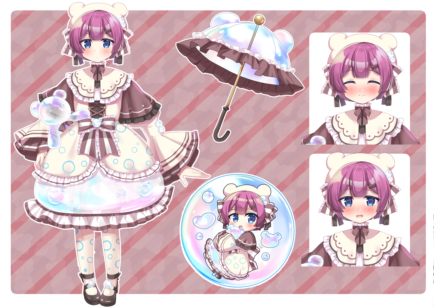 【ご依頼】ご依頼主様OC立ち絵、ミニキャラ＆表情差分-1